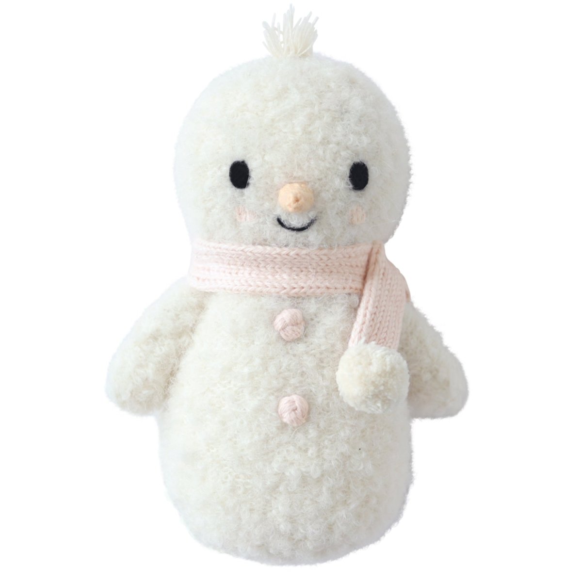 Baby Snowman with Blush Scarf - Cuddle + Kind Stuffed Animals sold by Rosebud & Jo