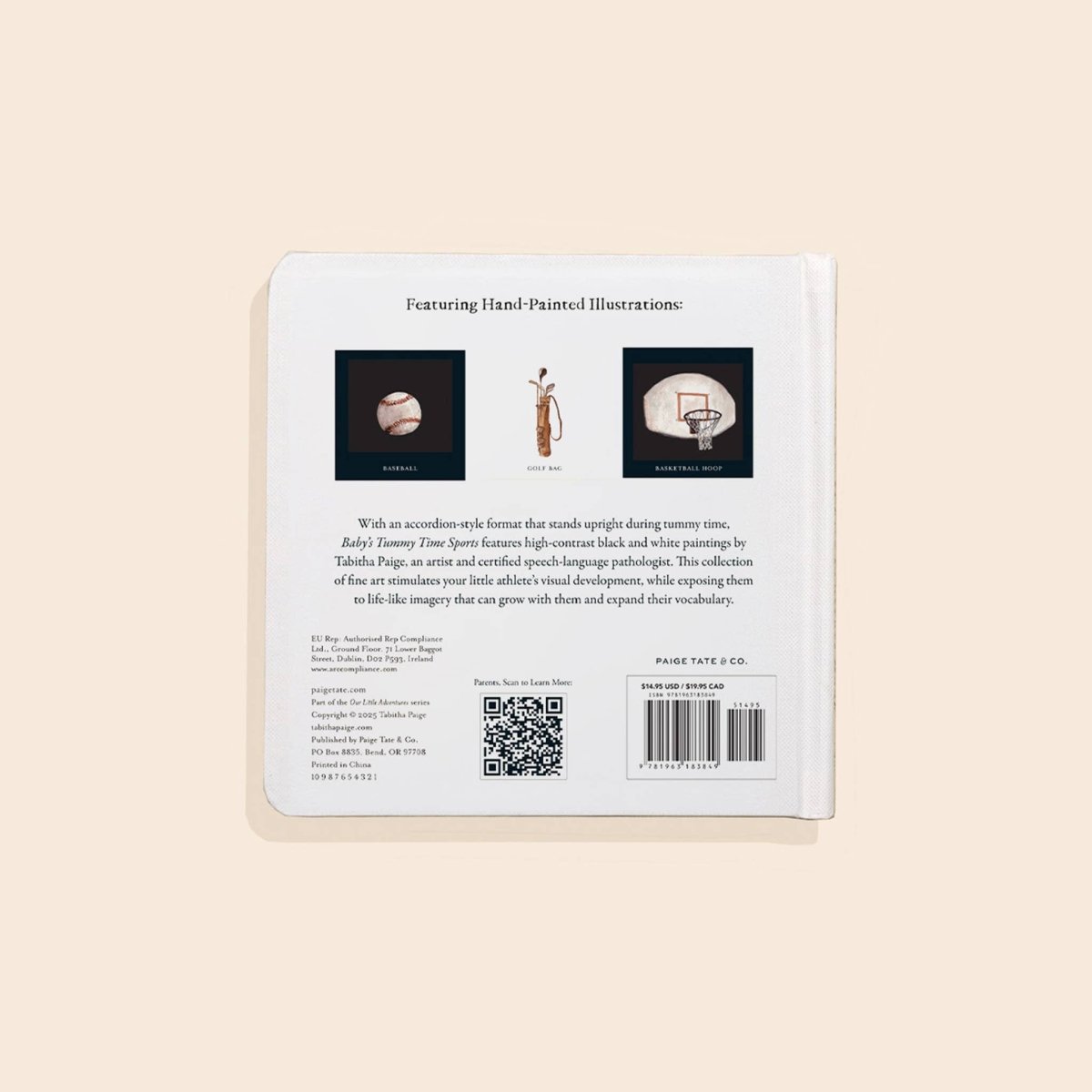 Baby's Tummy Time Sports: A Sports Board Book for Babies - Paige Tate & Co. Book sold by Rosebud & Jo