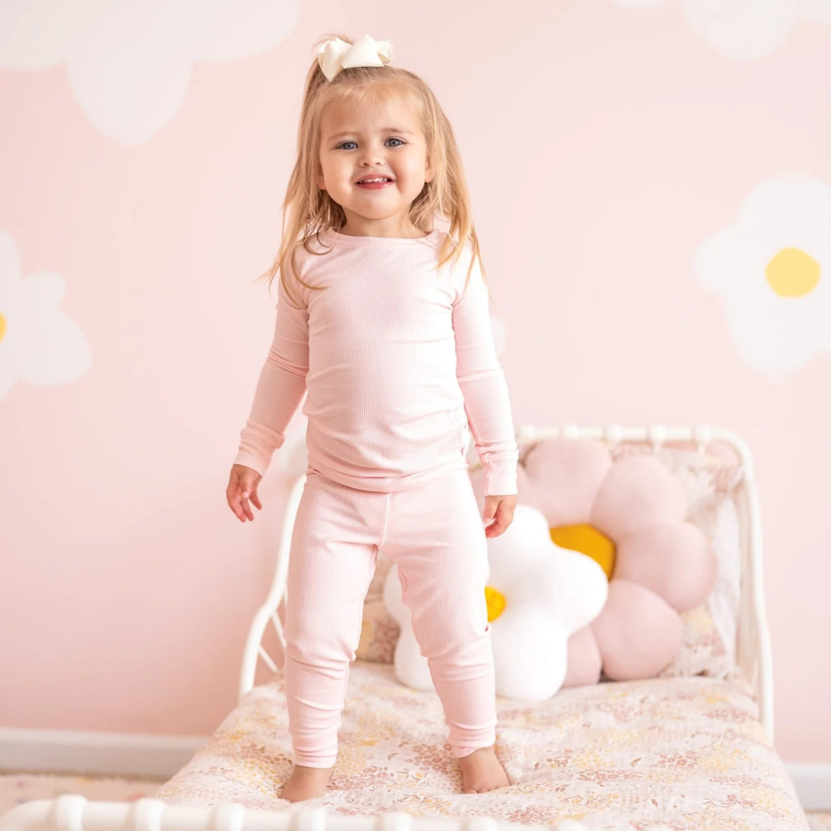 Ballet Pink Small Ribbed Two - Piece Set - Brave Little Ones Baby & Toddler Clothing sold by Rosebud & Jo