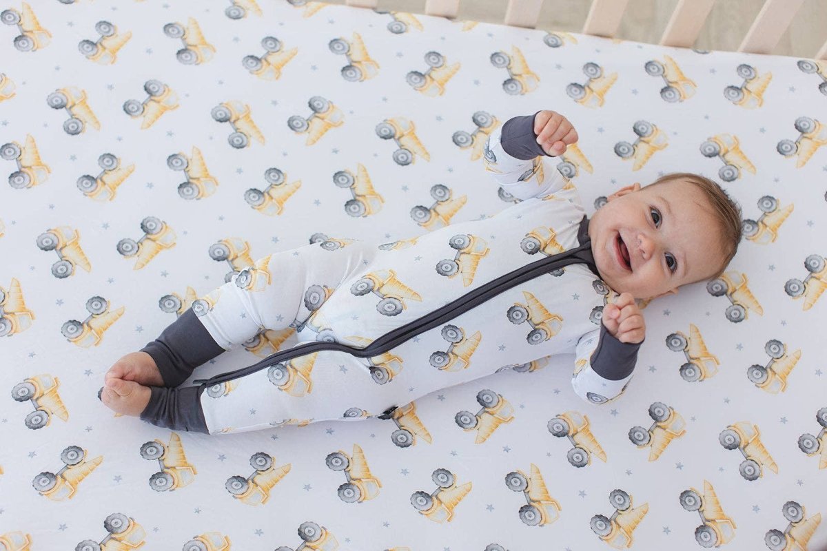 Bamboo Pajamas for Kids – Dump Truck - Blush Lotus Baby & Toddler Clothing sold by Rosebud & Jo