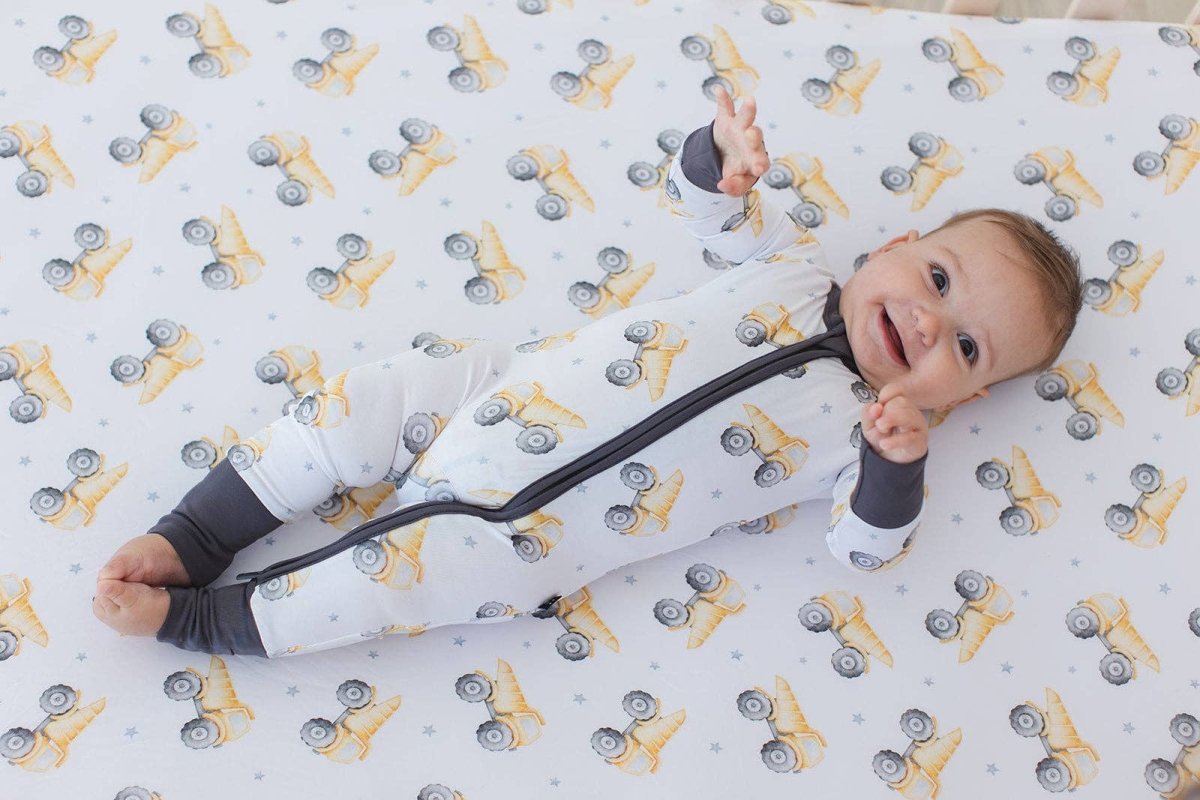 Bamboo Pajamas for Kids – Dump Truck - Blush Lotus Baby & Toddler Clothing sold by Rosebud & Jo
