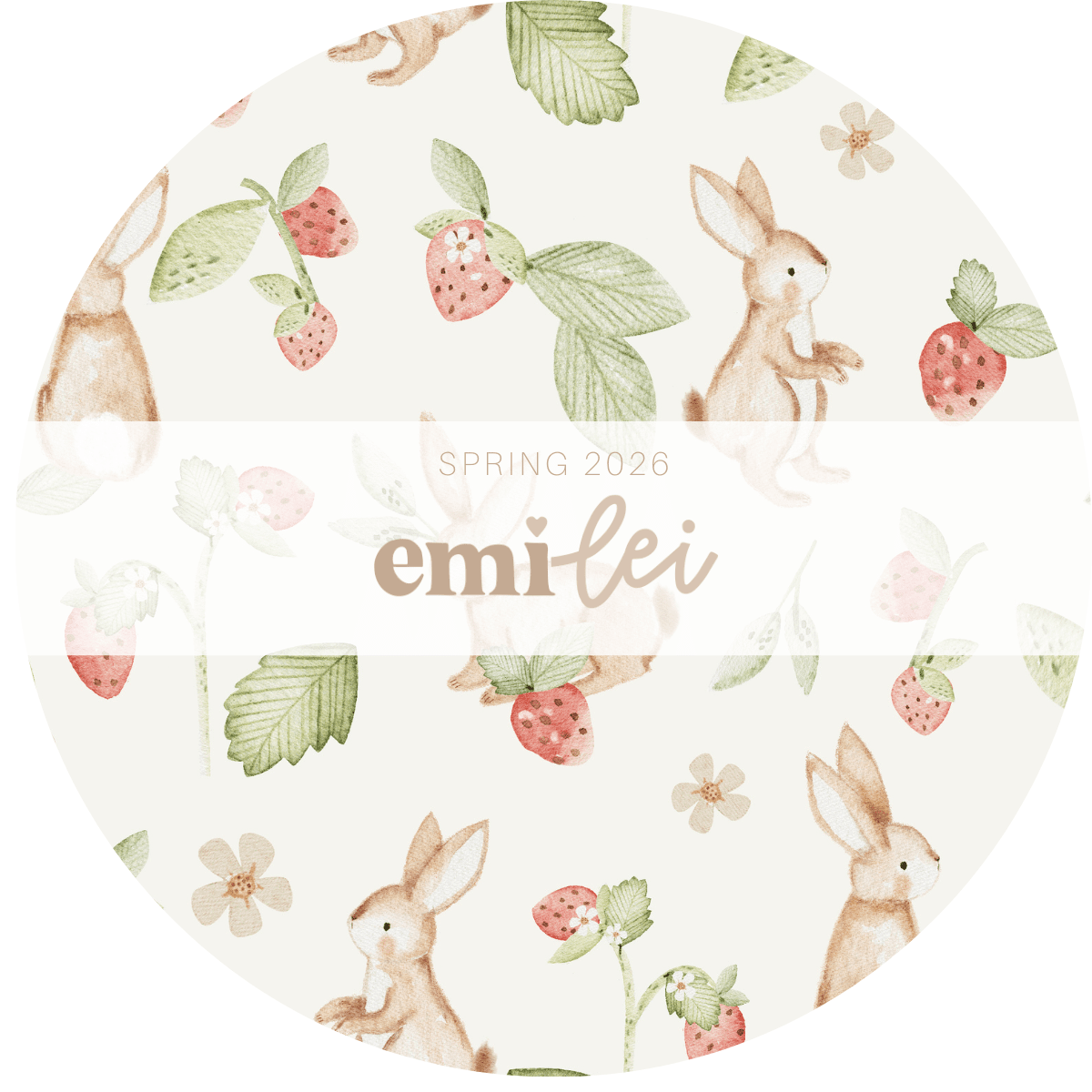 Bamboo Short Sleeve Twirl Dress | Strawberry Bunnies - Emi Lei Dresses sold by Rosebud & Jo