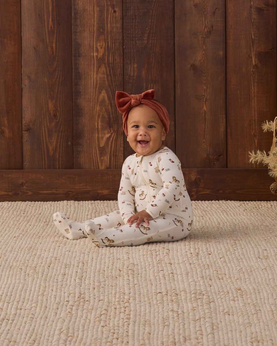 Bamboo Zip Footie || Toy Chest - Quincy Mae Footies sold by Rosebud & Jo