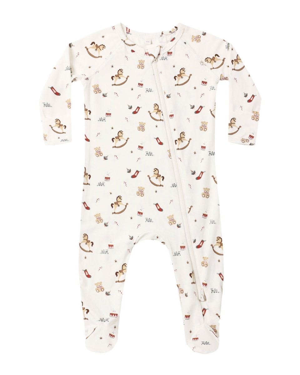 Bamboo Zip Footie || Toy Chest - Quincy Mae Footies sold by Rosebud & Jo