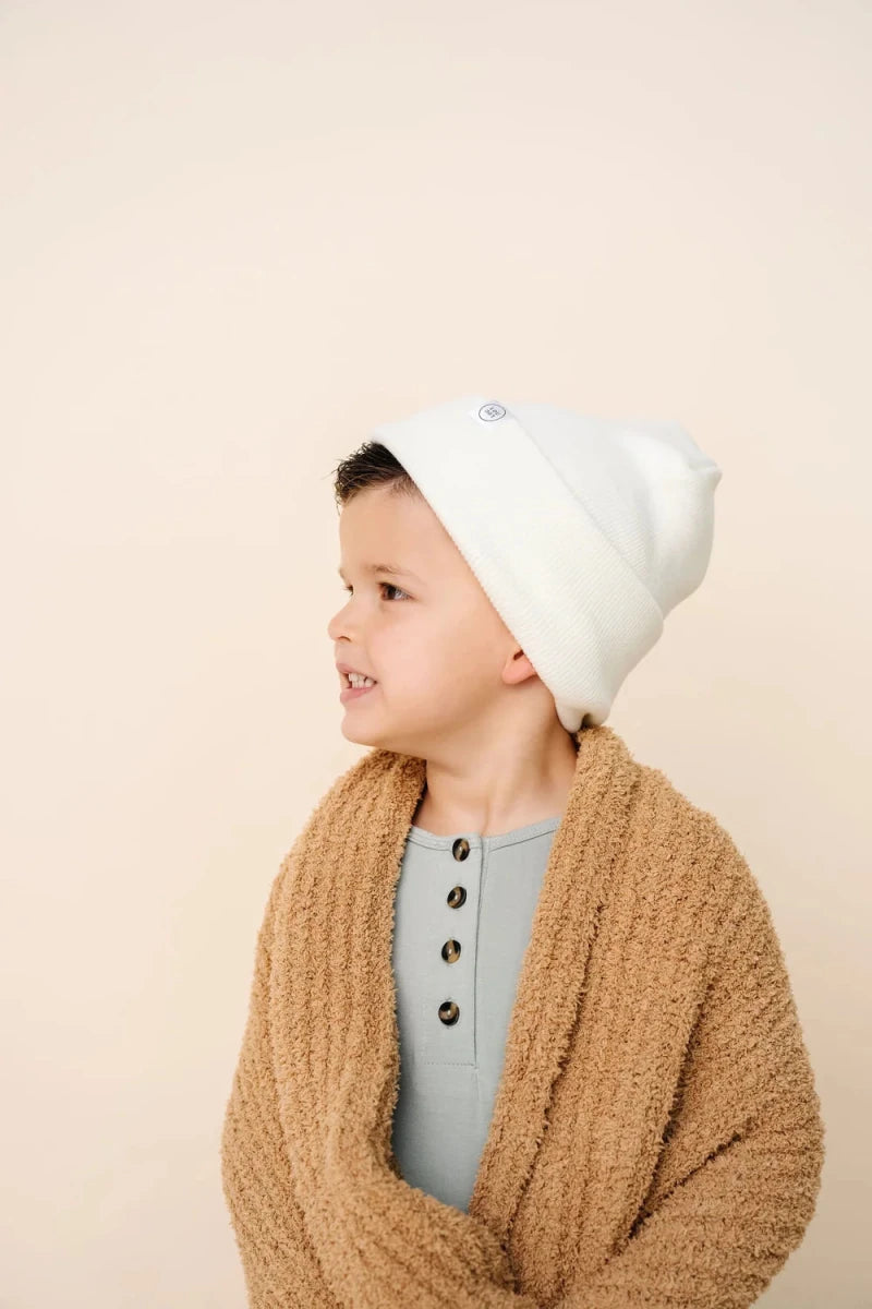 Beanie Hat in Ivory - Lou Lou & Company Hats sold by Rosebud & Jo