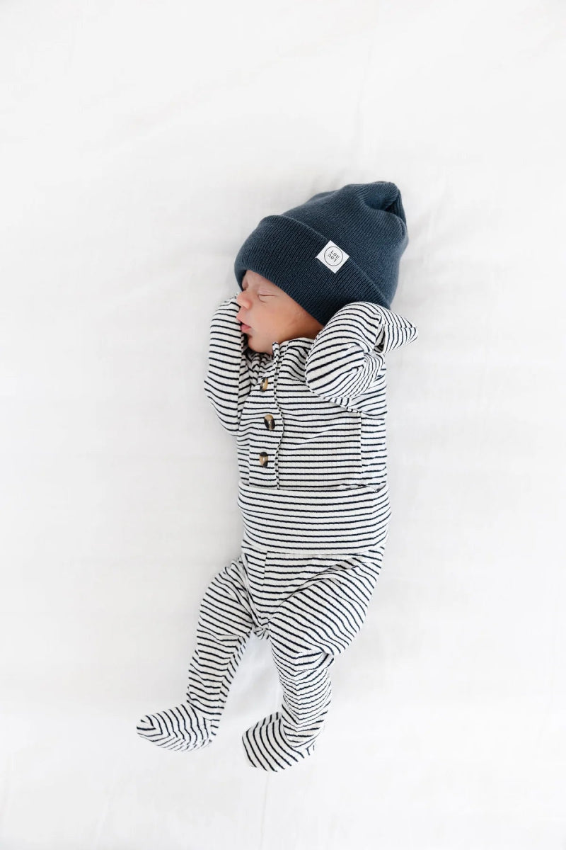 Beanie Hat in Navy - Lou Lou & Company Hat sold by Rosebud & Jo