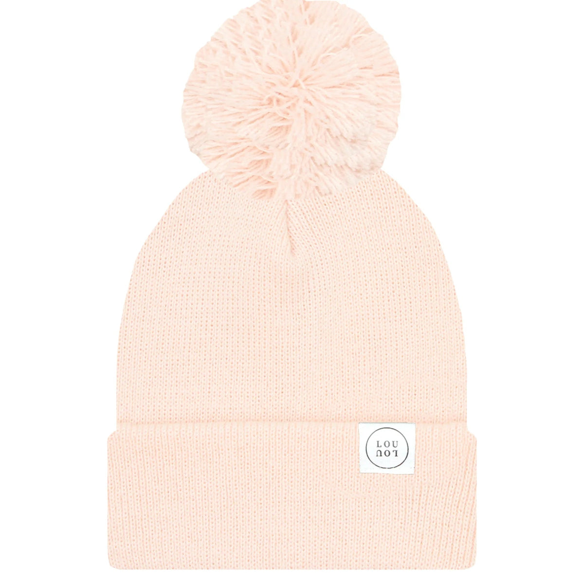 Beanie with Pom Pom in Blush Pink - Lou Lou & Company Hat sold by Rosebud & Jo