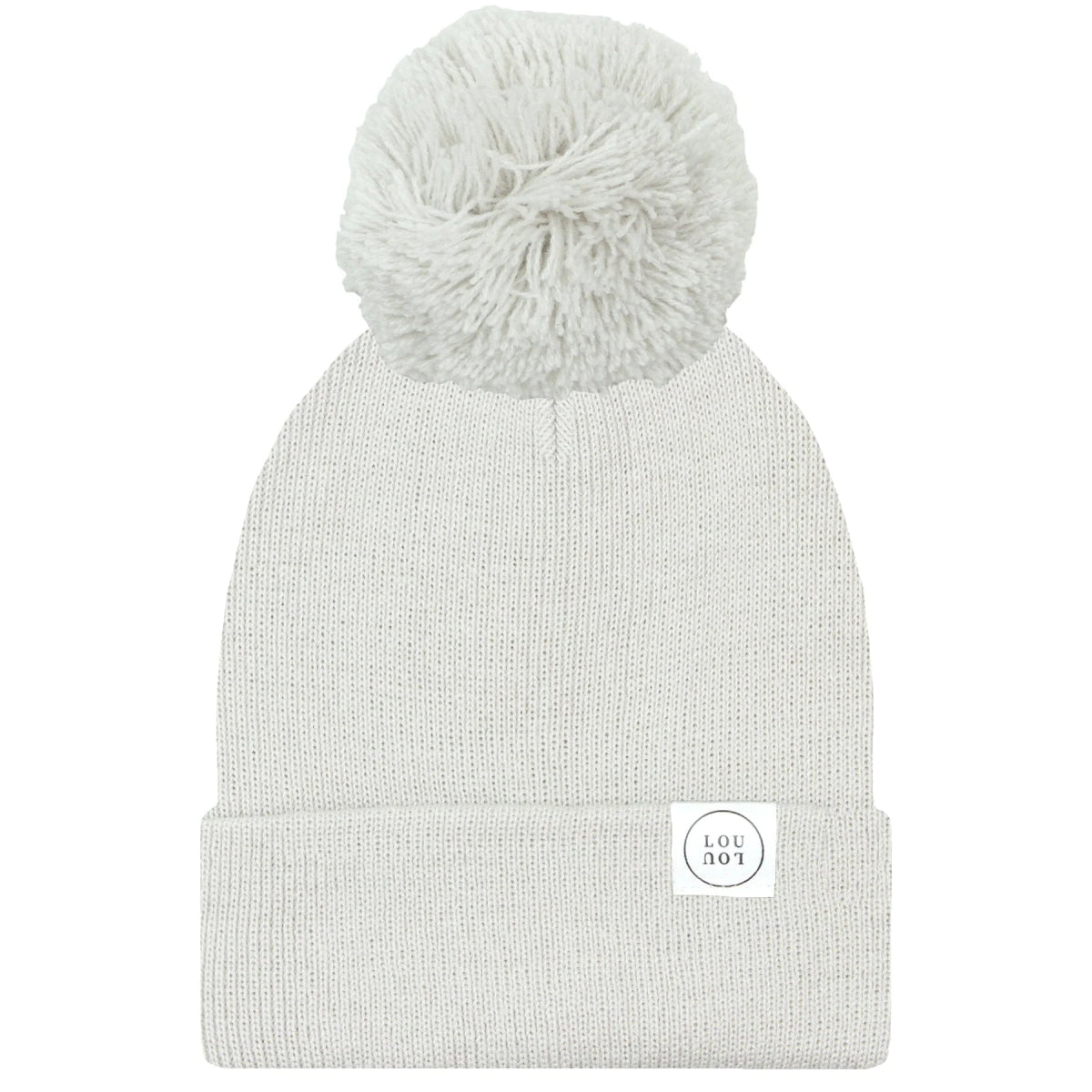 Beanie with Pom Pom in Cloud Grey - Lou Lou & Company Hat sold by Rosebud & Jo