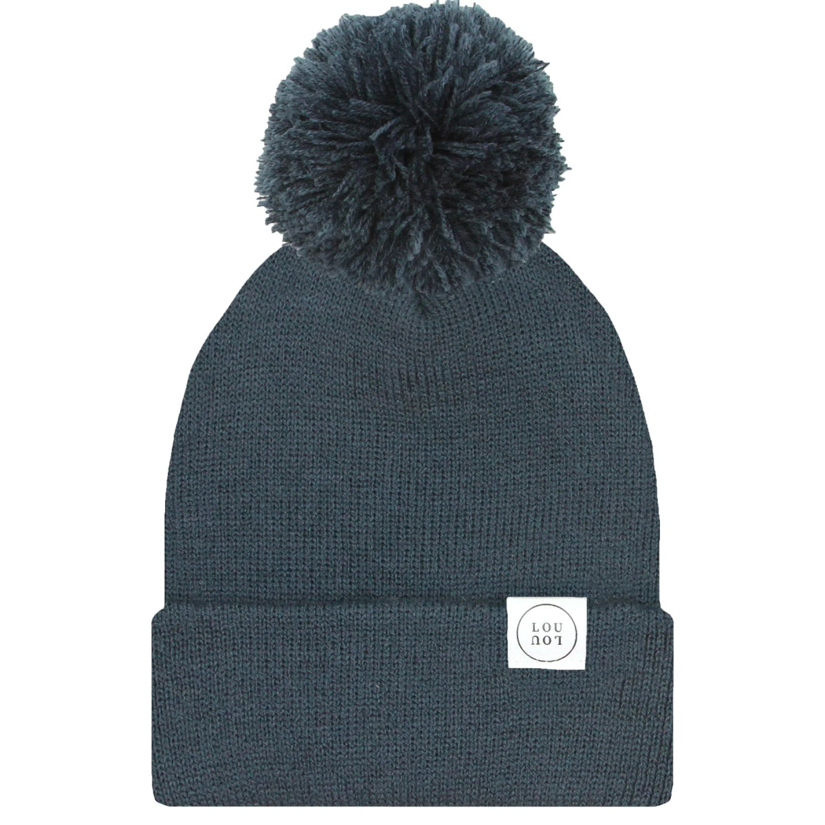 Beanie with Pom Pom in Navy - Lou Lou & Company Hat sold by Rosebud & Jo