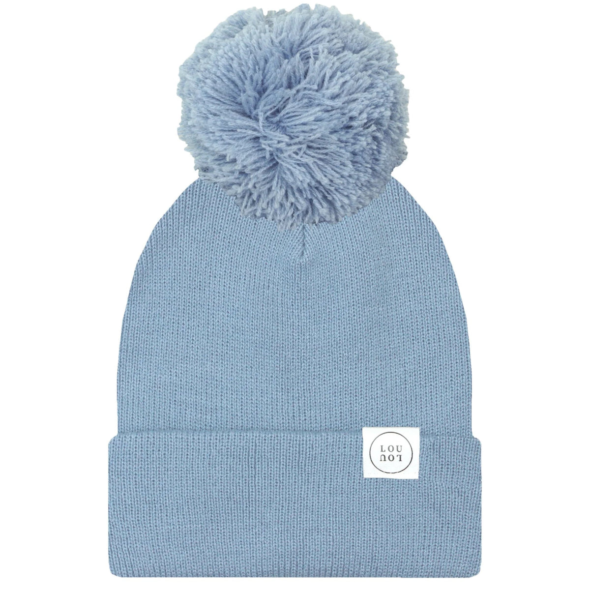 Beanie with Pom Pom in Steel Blue - Lou Lou & Company Hat sold by Rosebud & Jo