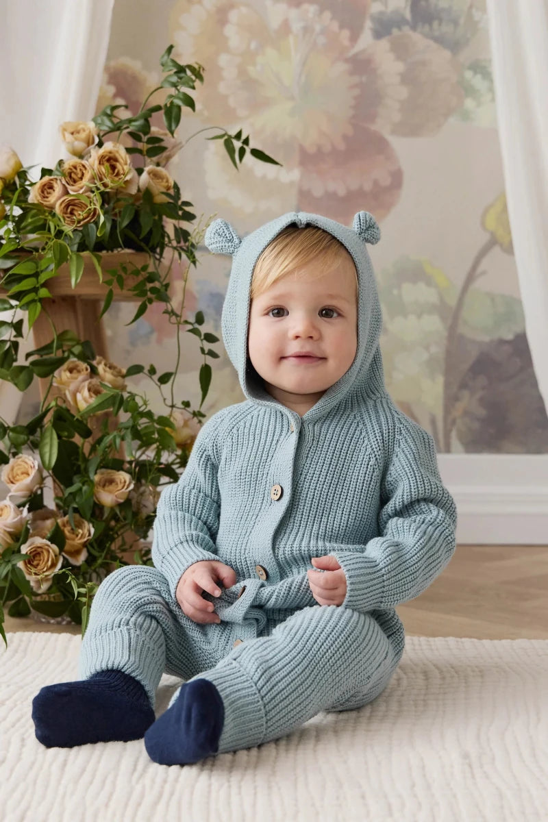 Bear Onepiece - Mer - Jamie Kay Rompers & Jumpers sold by Rosebud & Jo