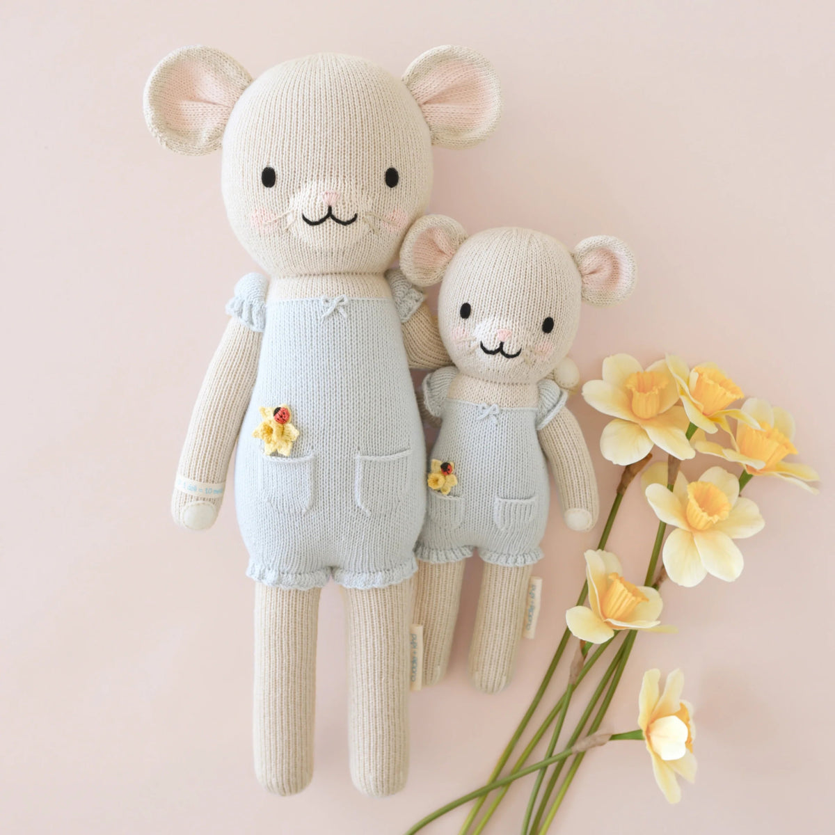 Beatrice the Mouse in Periwinkle - Cuddle + Kind Stuffed Animals sold by Rosebud & Jo