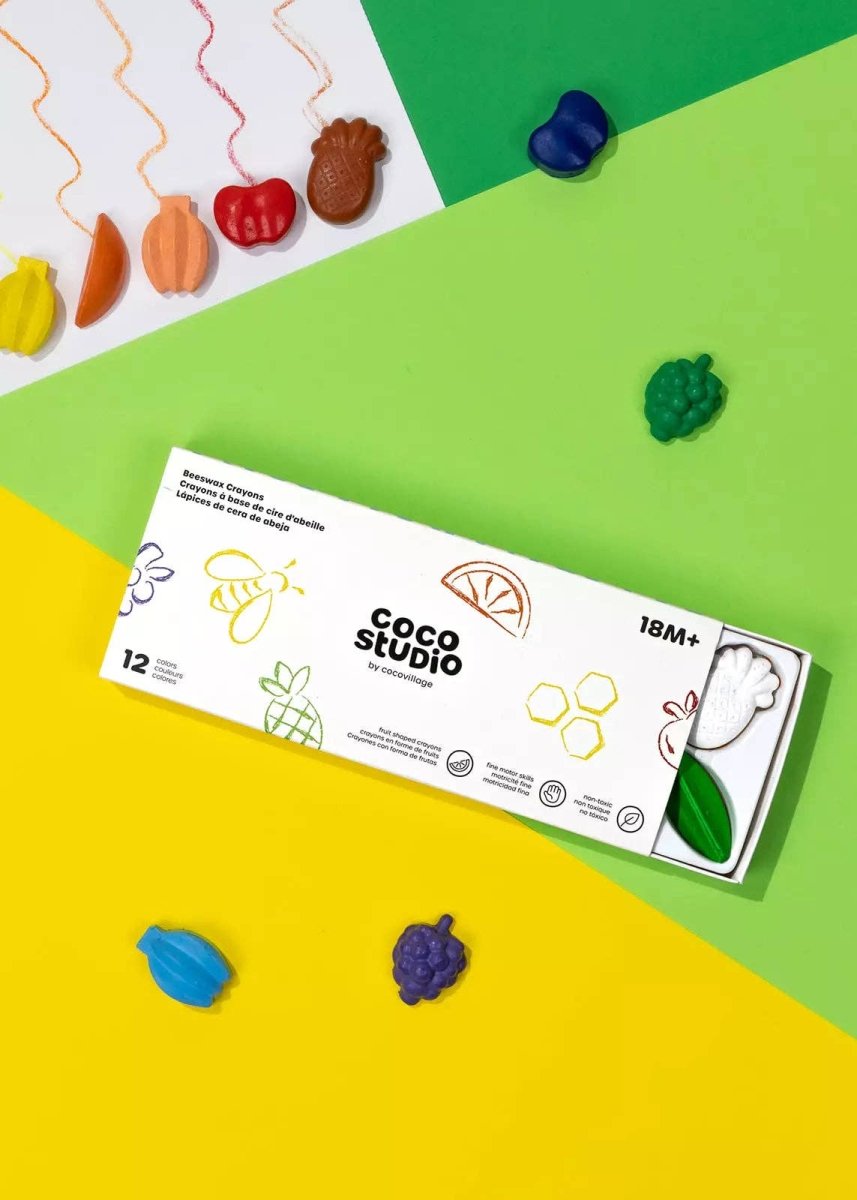 Beeswax Crayons Set - Coco Village Art sold by Rosebud & Jo
