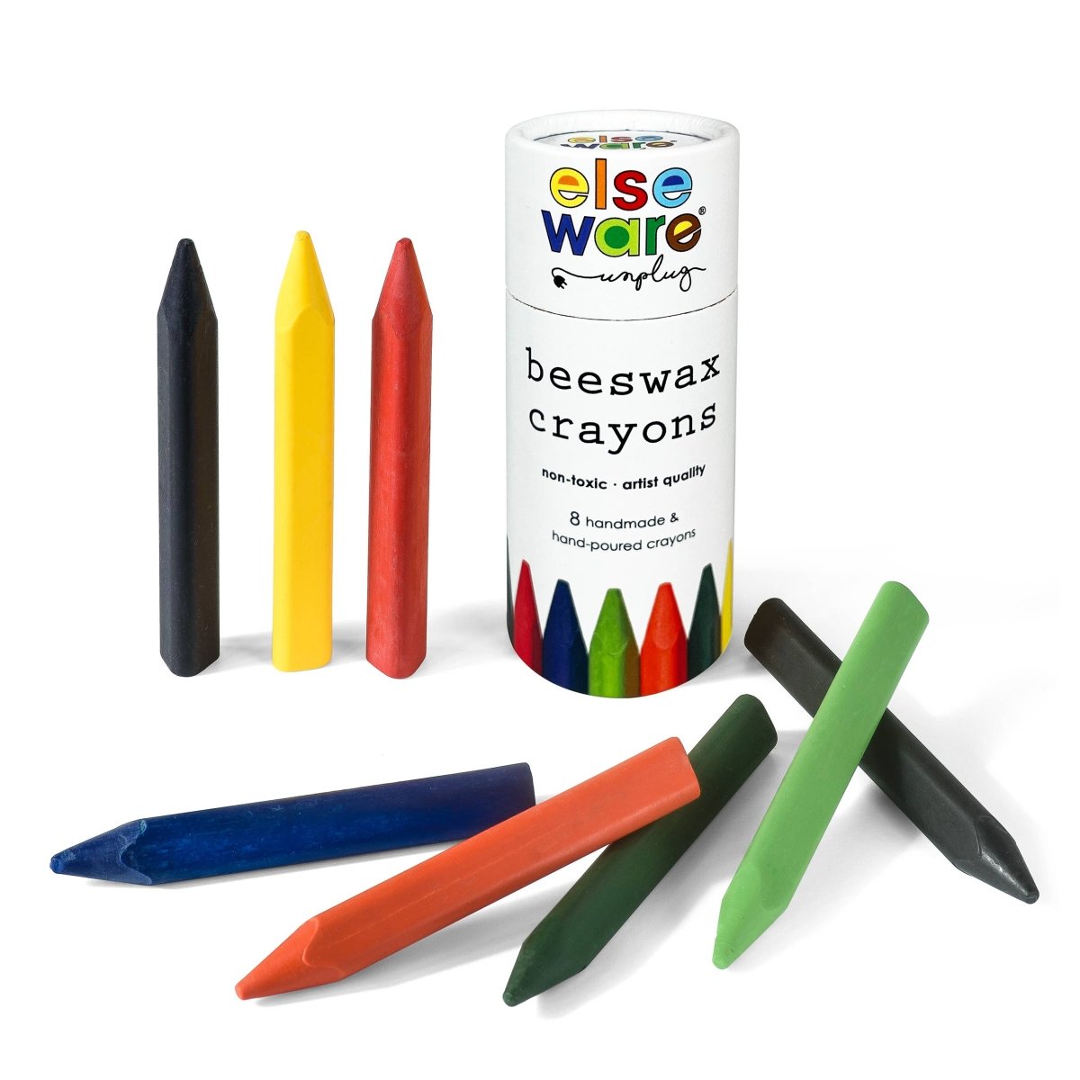 Beeswax Crayons - Triangle, 8 Colors - elseware unplug Arts & Crafts sold by Rosebud & Jo