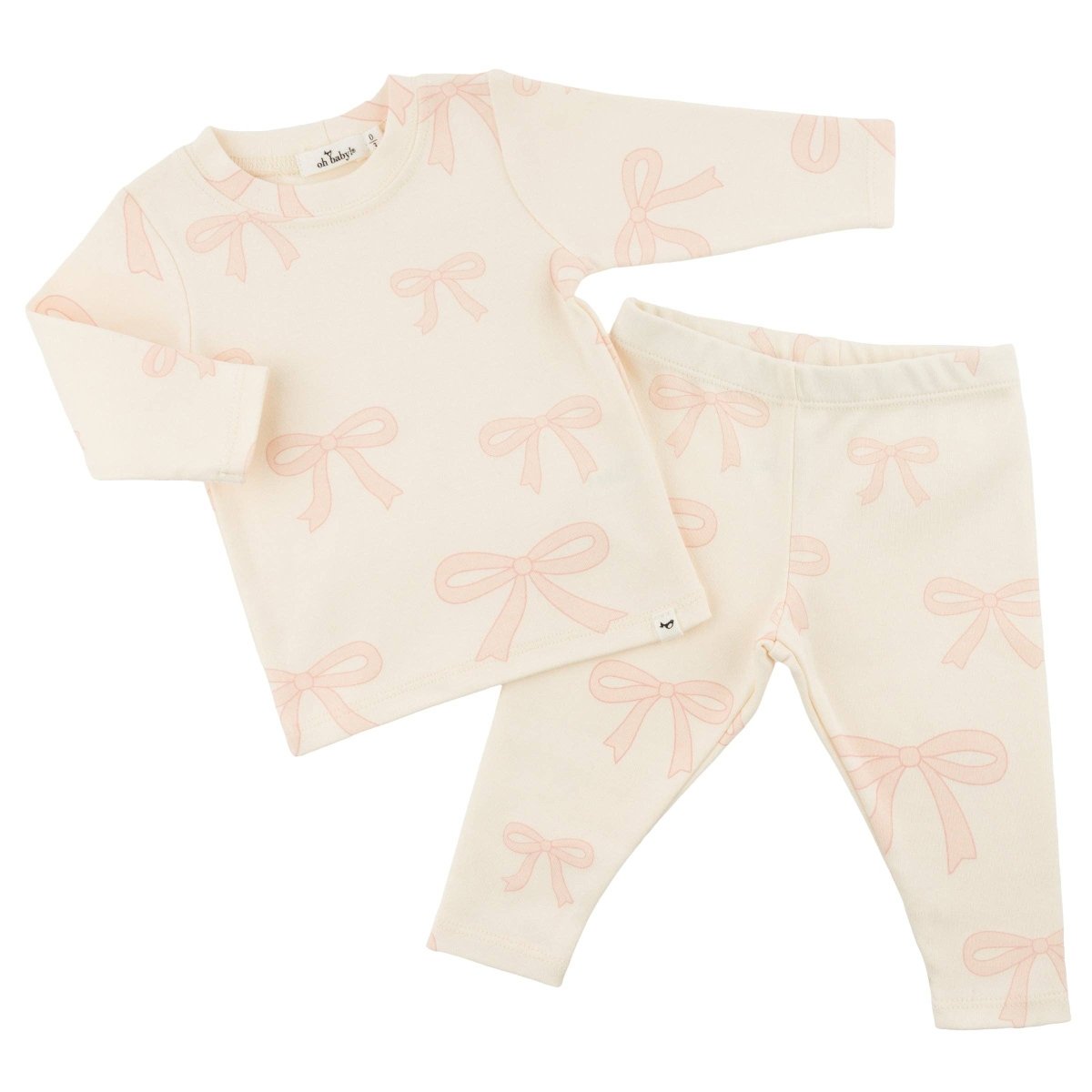 Big Bows Pink 2 - Piece Set - oh baby! Baby & Toddler Clothing sold by Rosebud & Jo