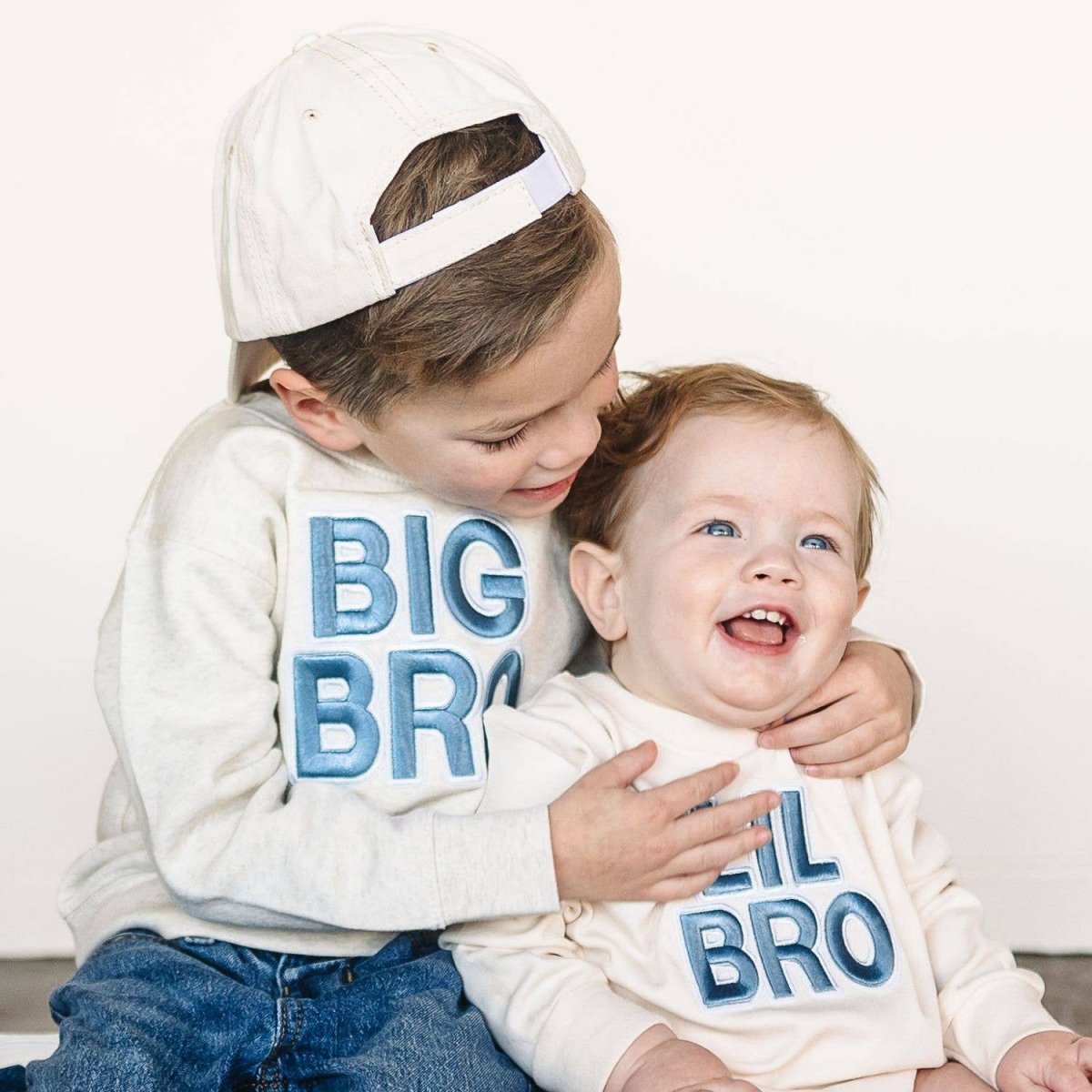 Big Bro Embroidered Patch Sweatshirt - Sweet Wink Baby & Toddler Clothing sold by Rosebud & Jo
