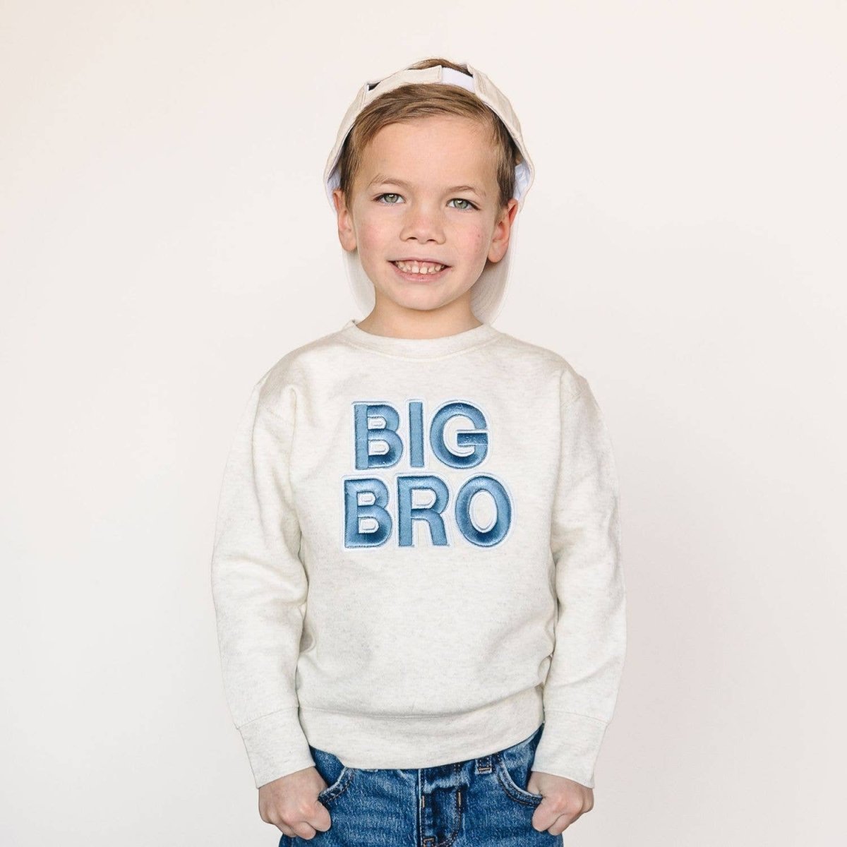 Big Bro Embroidered Patch Sweatshirt - Sweet Wink Baby & Toddler Clothing sold by Rosebud & Jo