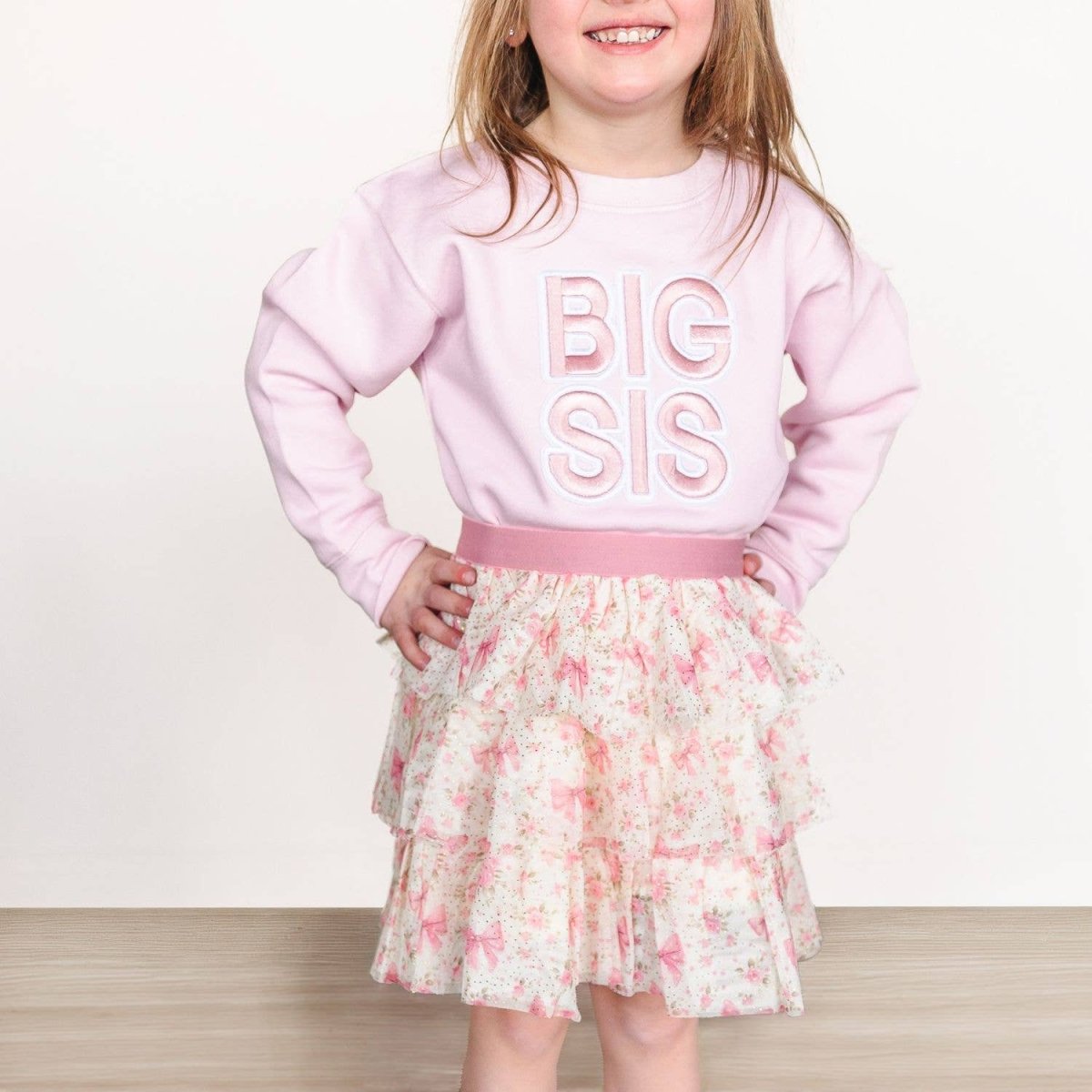 Big Sis Embroidered Patch Sweatshirt - Sweet Wink Baby & Toddler Clothing sold by Rosebud & Jo