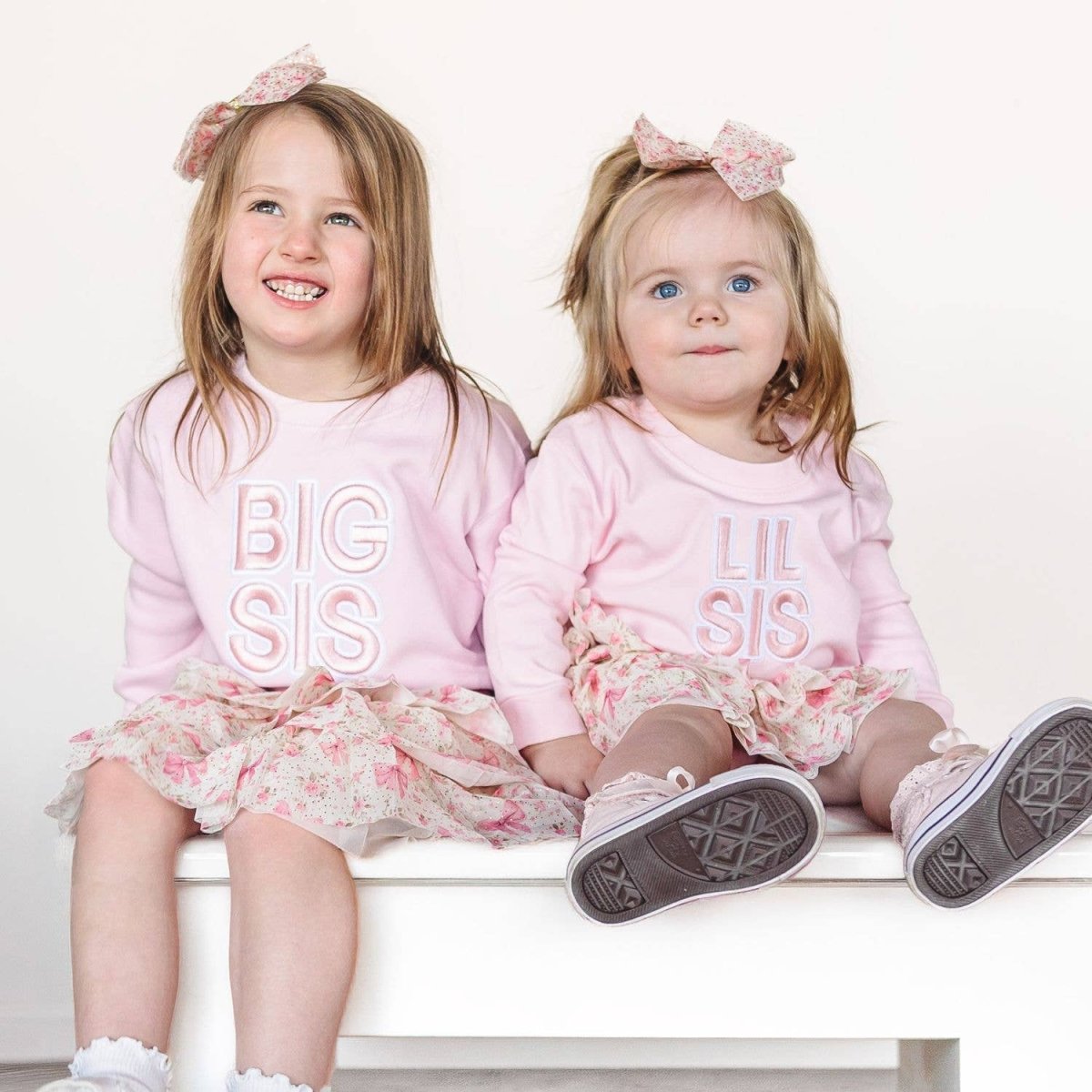 Big Sis Embroidered Patch Sweatshirt - Sweet Wink Baby & Toddler Clothing sold by Rosebud & Jo