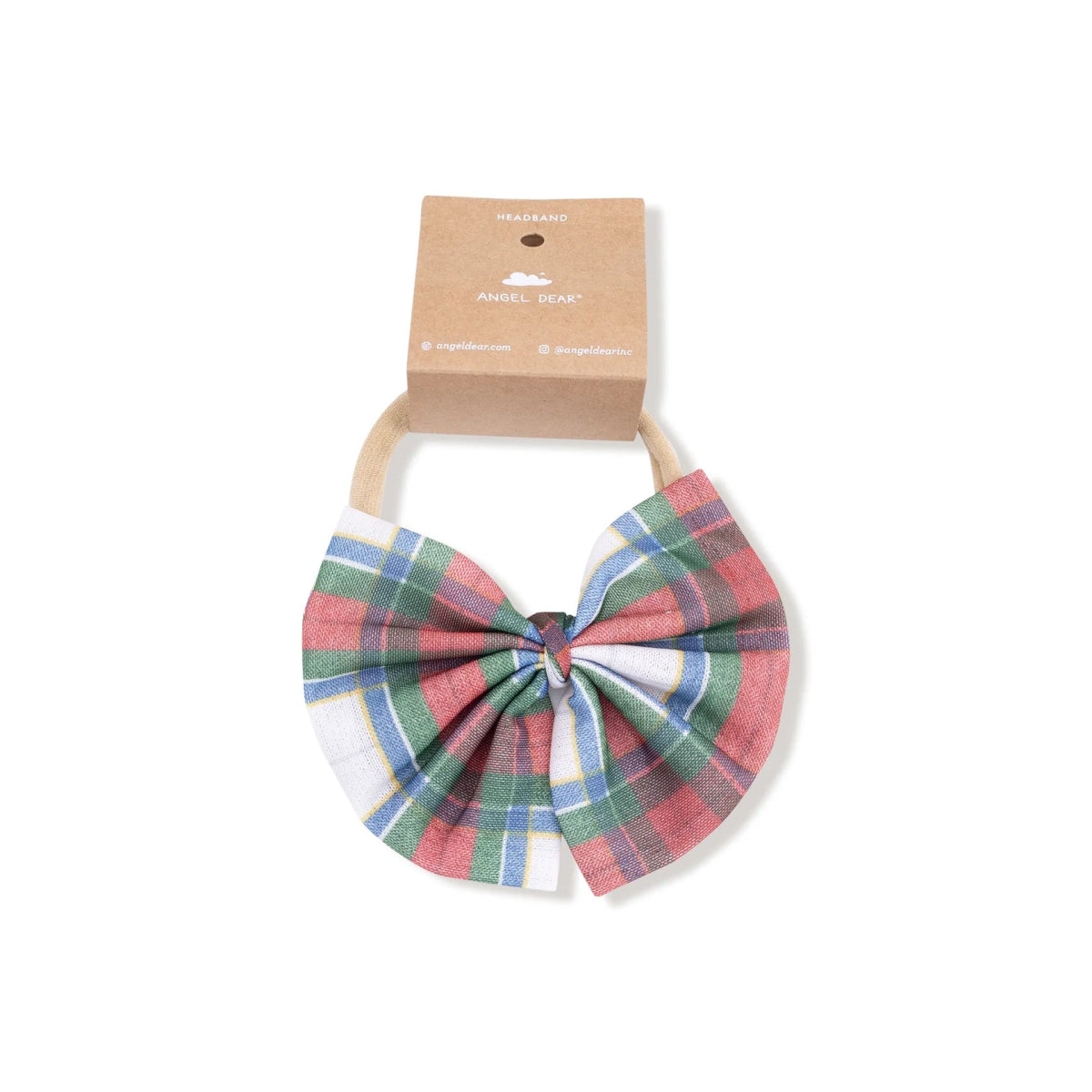 Big Tulle Bow in Holiday Plaid - Angel Dear Baby & Toddler Clothing sold by Rosebud & Jo