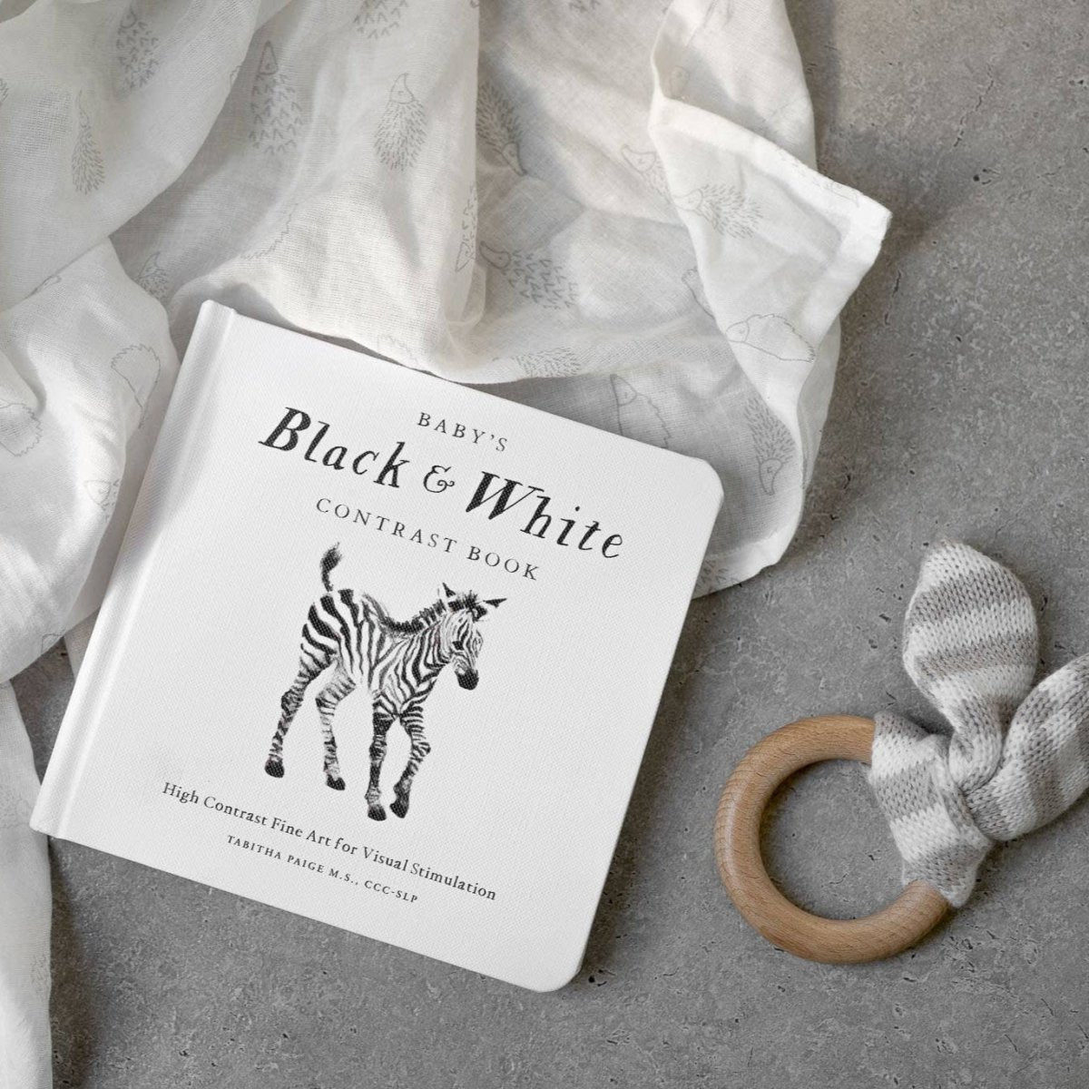 Black and White Contrast Book for Baby - Paige Tate & Co. Book sold by Rosebud & Jo