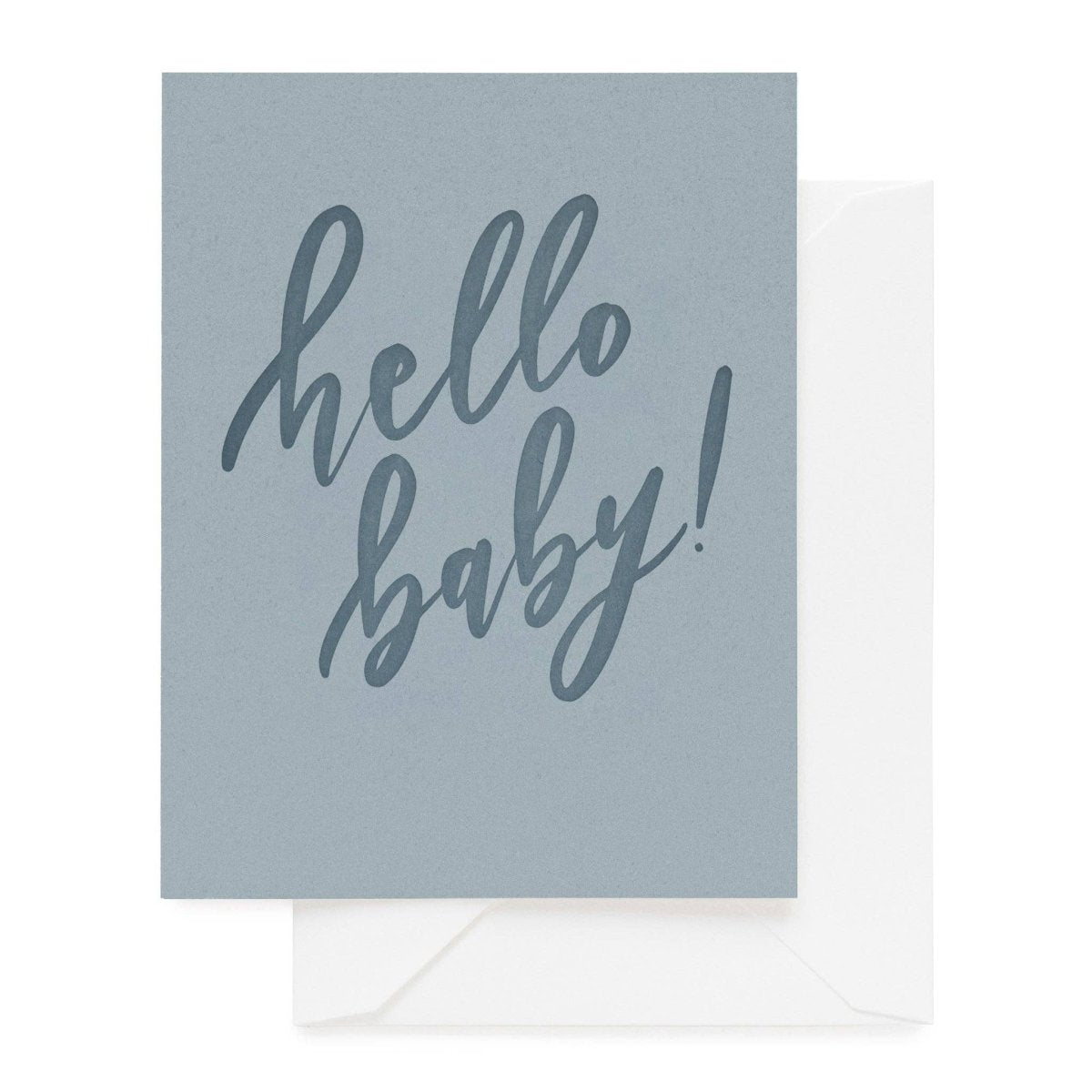 Blue Hello Baby Card - Sugar Paper Card sold by Rosebud & Jo