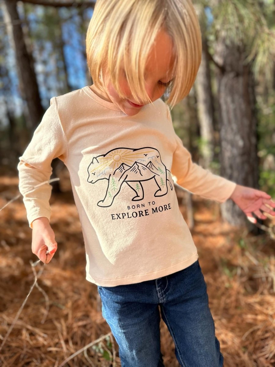 Born to Explore Long Sleeve - Me & Henry Baby & Toddler Clothing sold by Rosebud & Jo