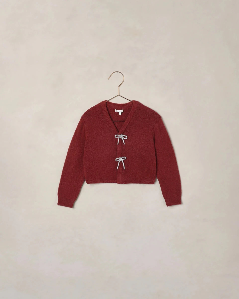 Bow Cardigan Ruby - Noralee Tops sold by Rosebud & Jo