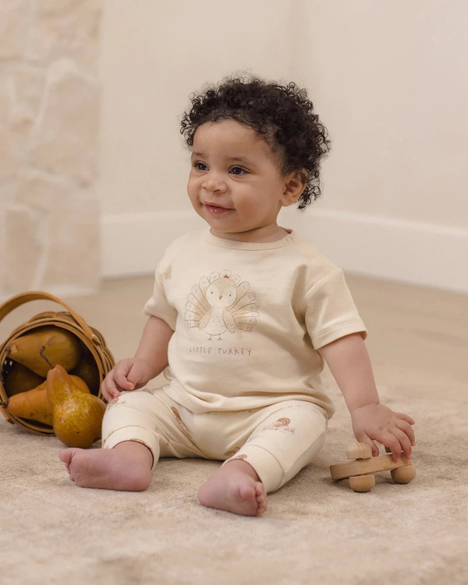 Boxy Tee Little Turkey - Quincy Mae Tops sold by Rosebud & Jo