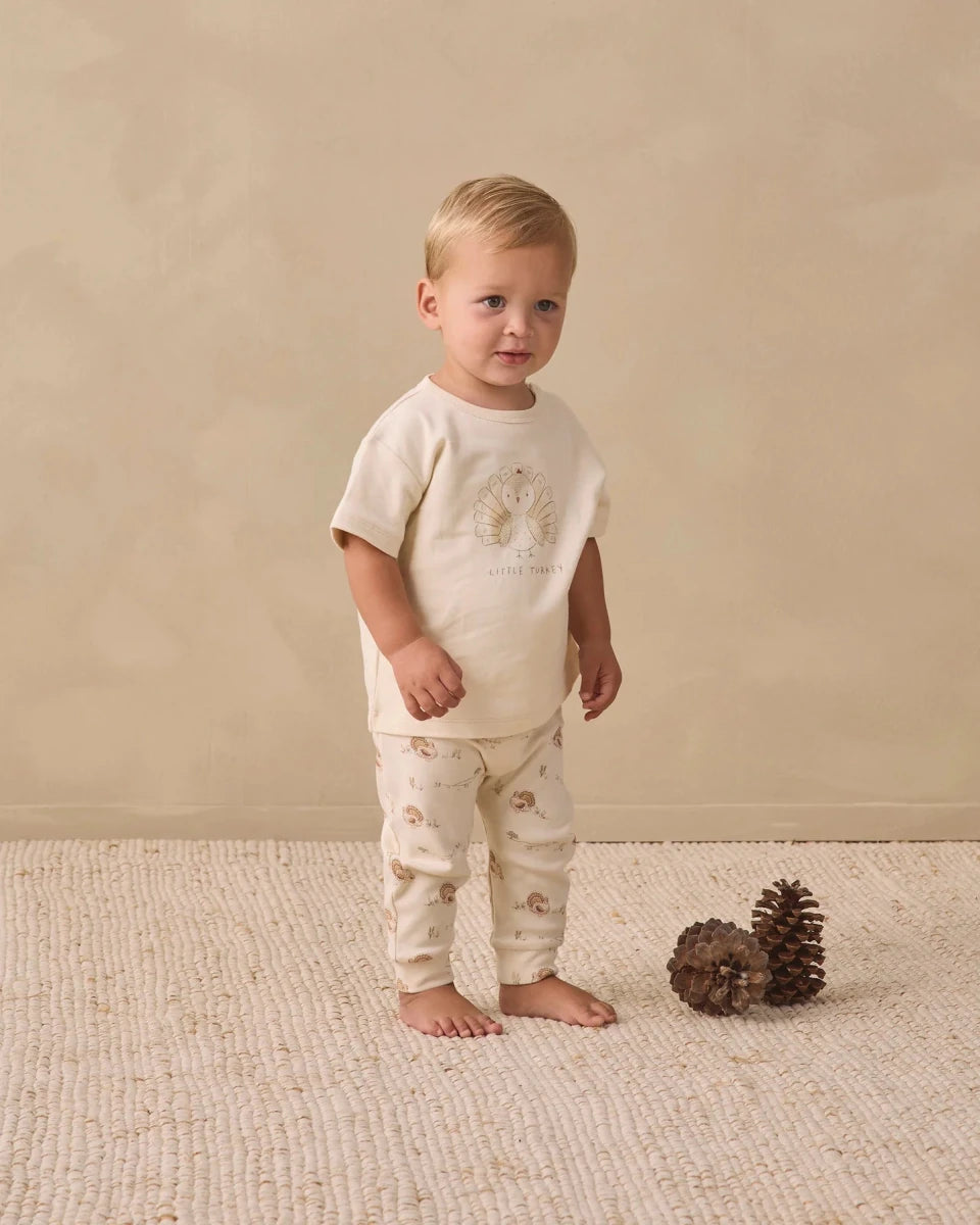 Boxy Tee Little Turkey - Quincy Mae Tops sold by Rosebud & Jo