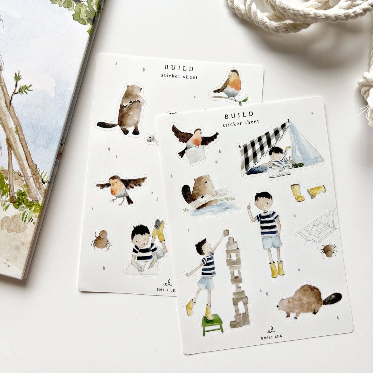 Build sticker sheets - emily lex studio sold by Rosebud & Jo