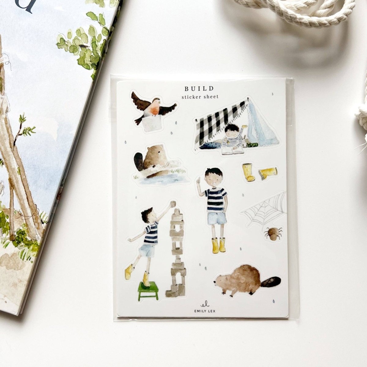 Build sticker sheets - emily lex studio sold by Rosebud & Jo