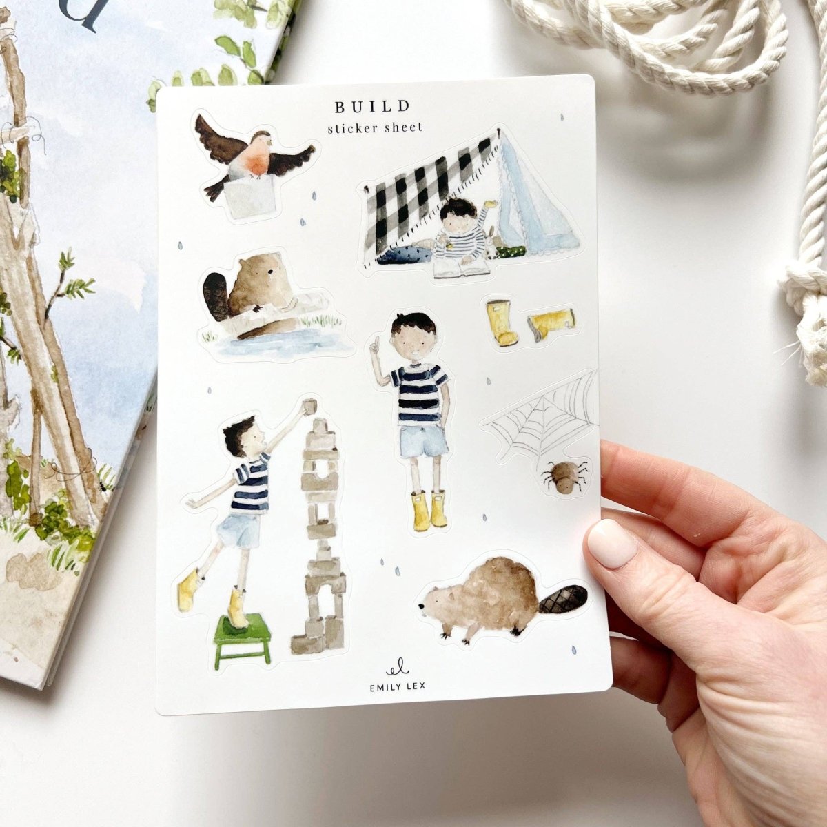 Build sticker sheets - emily lex studio sold by Rosebud & Jo