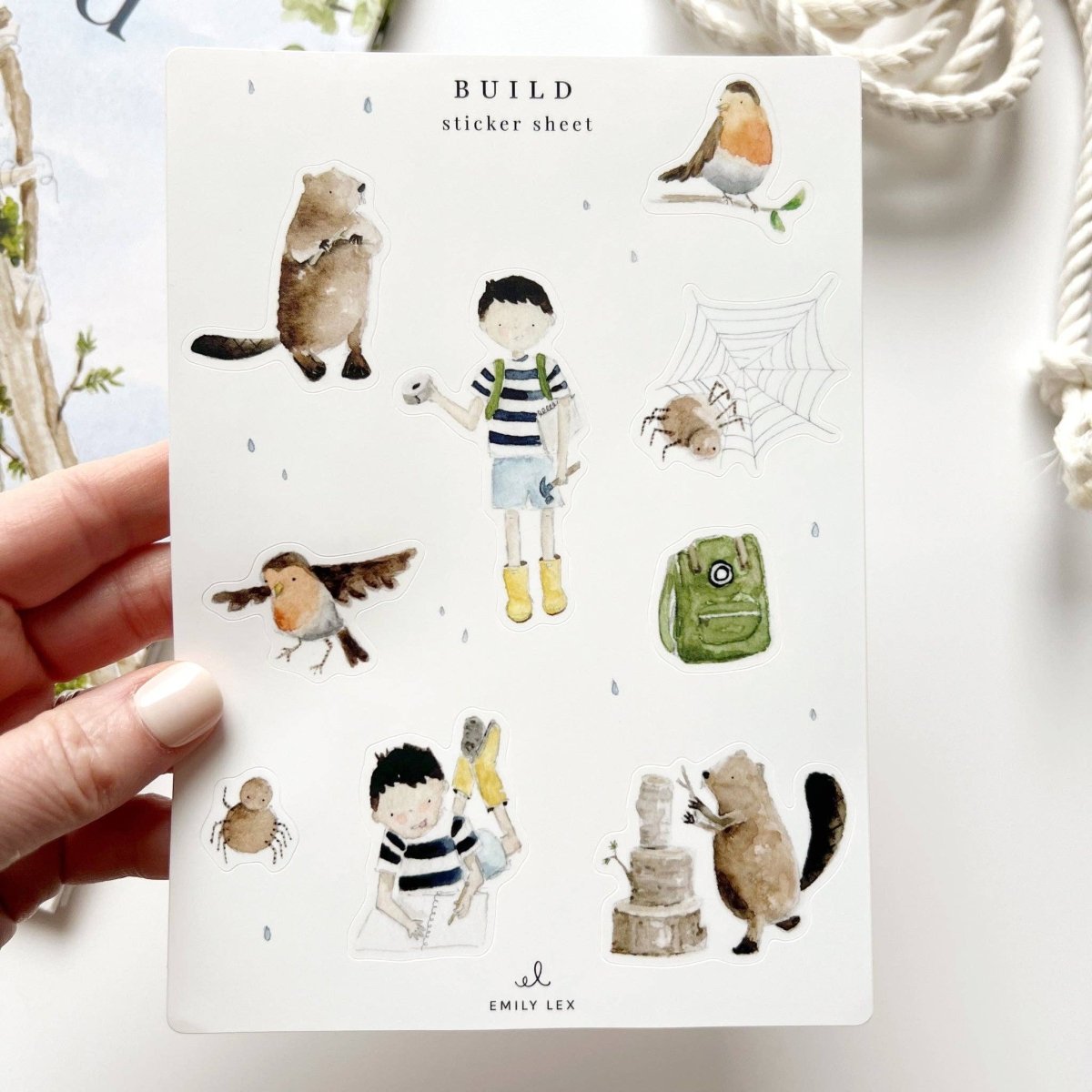 Build sticker sheets - emily lex studio sold by Rosebud & Jo