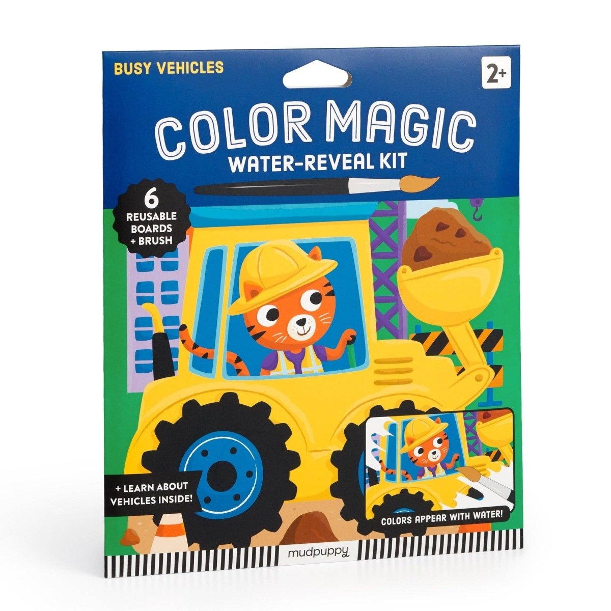 Busy Vehicles Color Magic Water-Reveal Kit - Chronicle Books Arts & Crafts sold by Rosebud & Jo