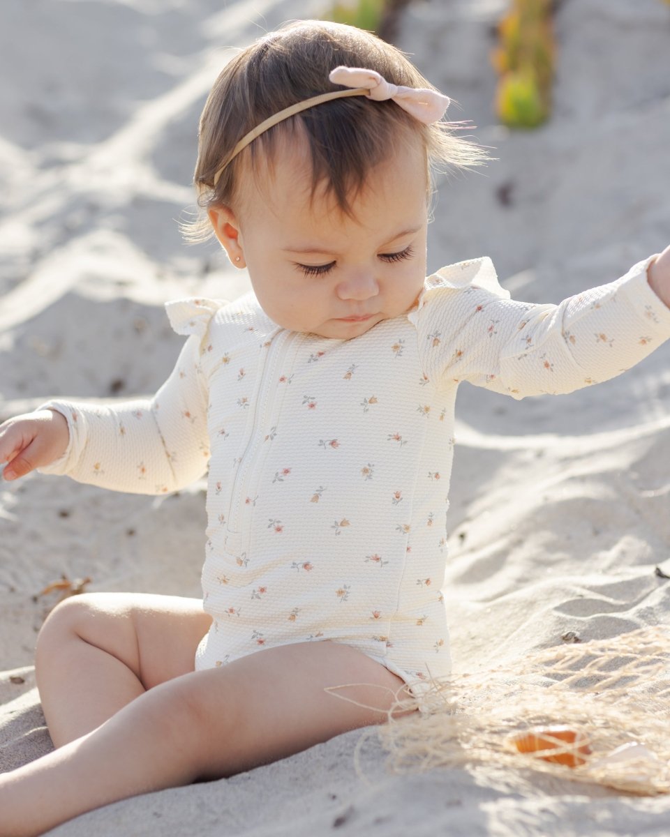 Byron Rashguard One - Piece Swinsuit || Petit Fleur - Quincy Mae Swimsuit sold by Rosebud & Jo