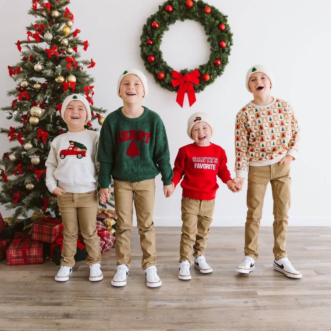 Cabin Christmas Sweatshirt - Sweet Wink Baby & Toddler Clothing sold by Rosebud & Jo