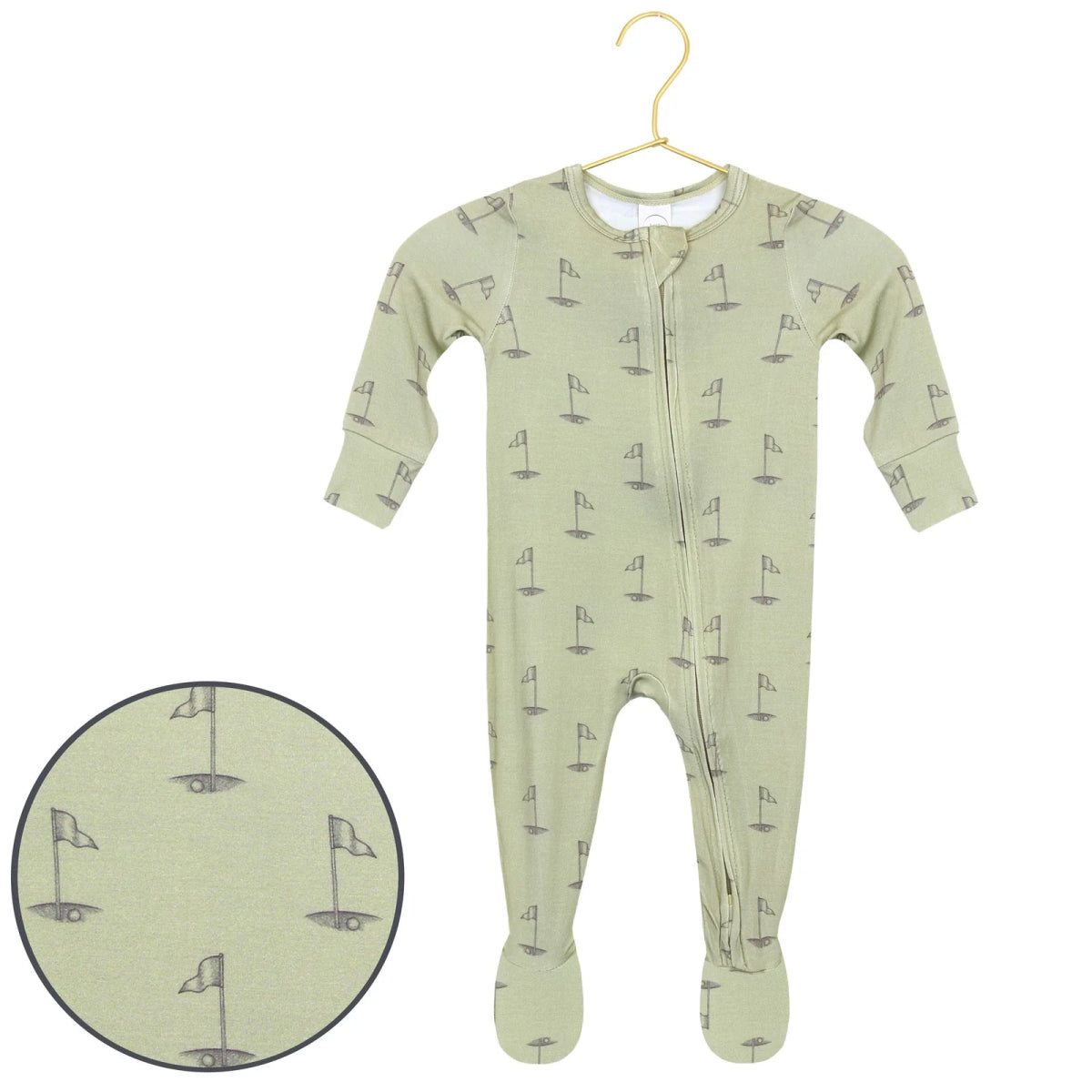 Cal Golf Zipper Footies - Lou Lou & Company Baby & Toddler Clothing sold by Rosebud & Jo
