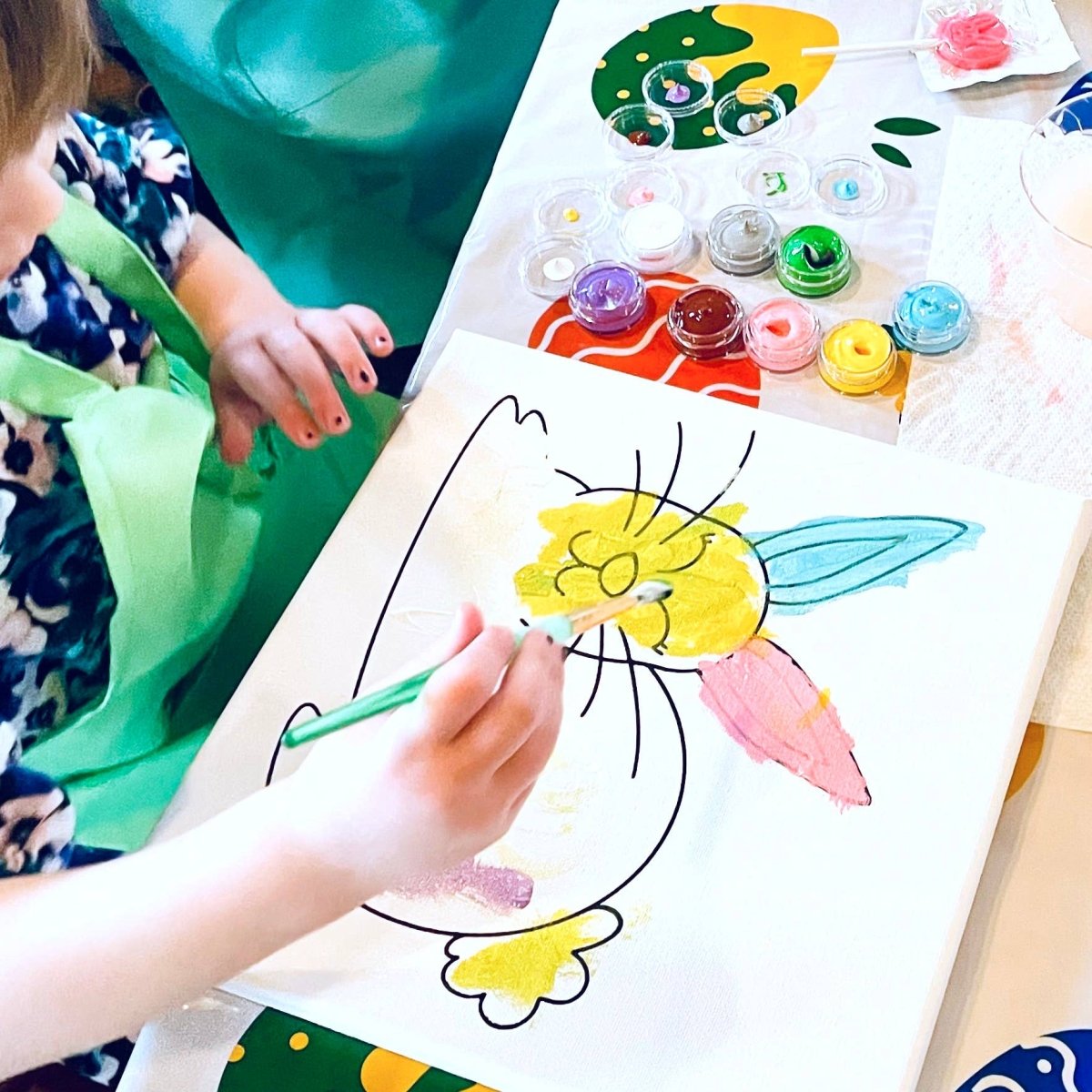 Canvas Painting Kit - Bunny - Twirling Bird Creative Art sold by Rosebud & Jo