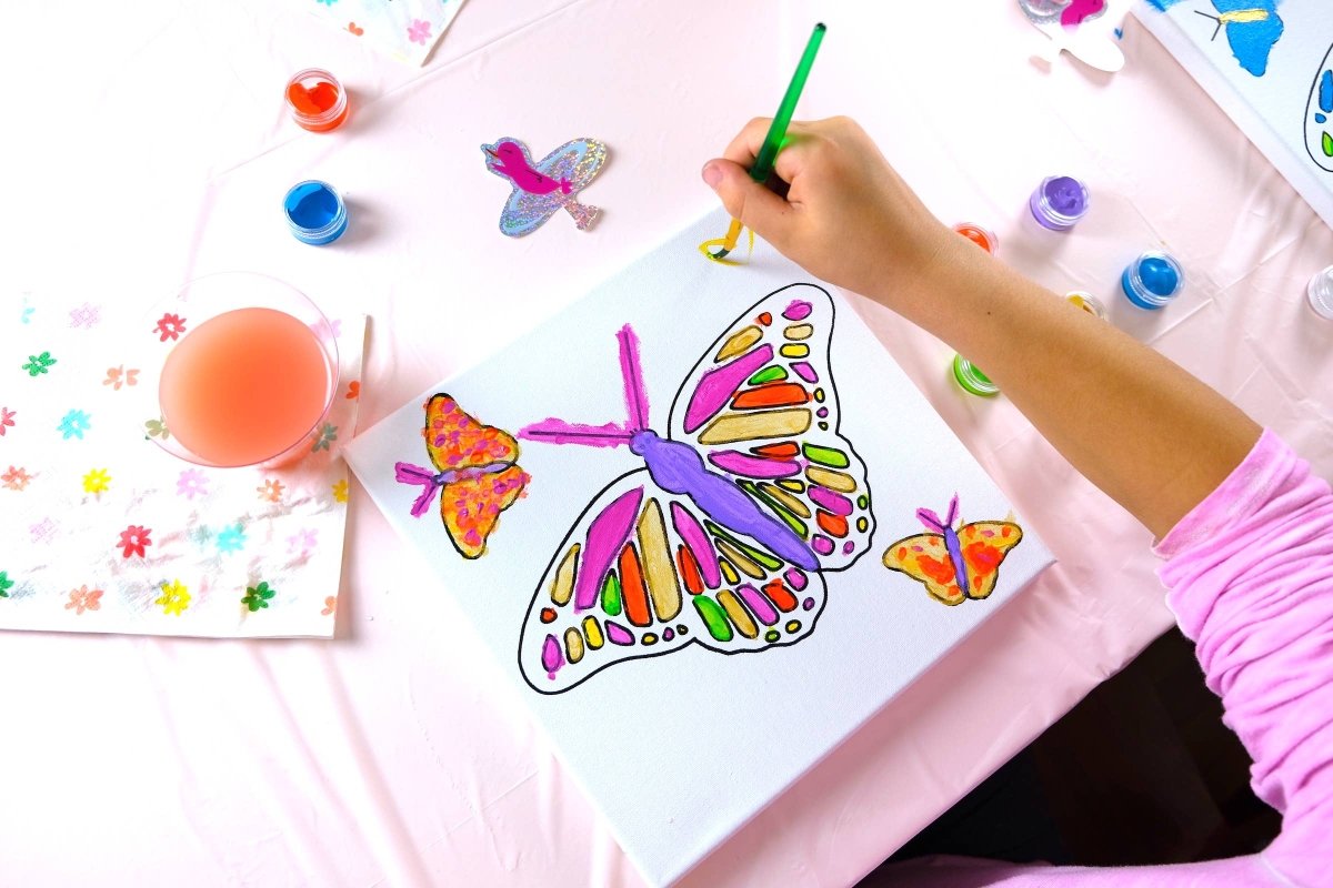 Canvas Painting Kit - Butterflies - Twirling Bird Creative Art sold by Rosebud & Jo