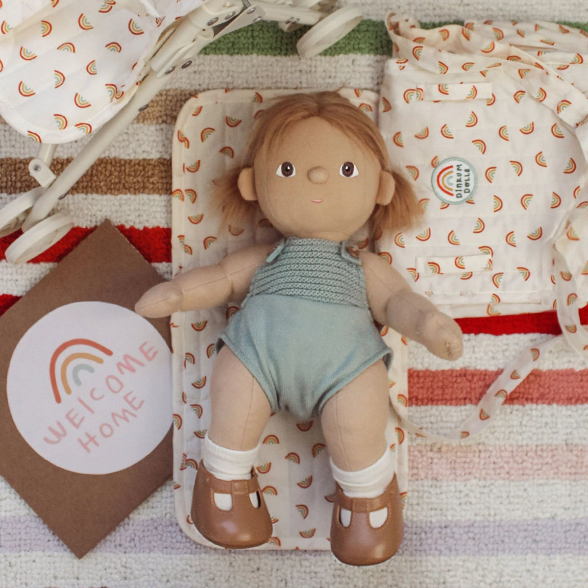 Carrie Convertible Changing Set in Rainbow - Rosebud & Jo Toy sold by Rosebud & Jo