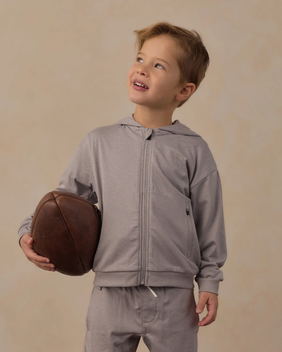 Tech Hoodie Heathered Dusty Blue