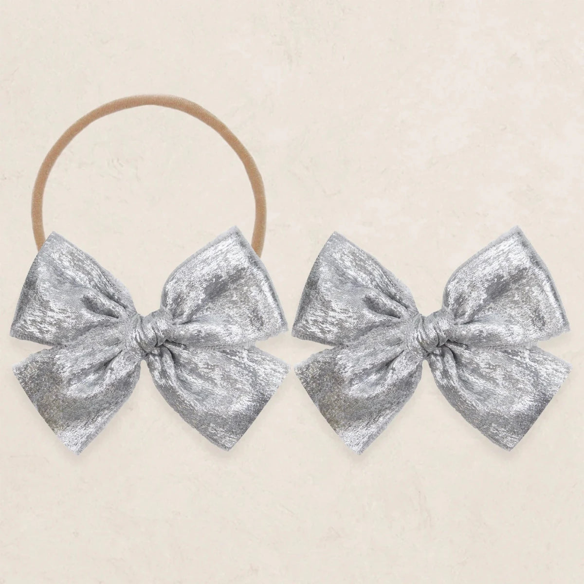 Chiffon Bow - Chrome Shimmer - Lou Lou & Company Hair Accessories sold by Rosebud & Jo