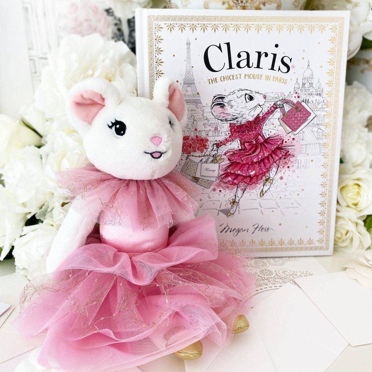 Claris The Mouse - Parfait Pink Plush Doll - Bunnies By the Bay Stuffed Animals sold by Rosebud & Jo