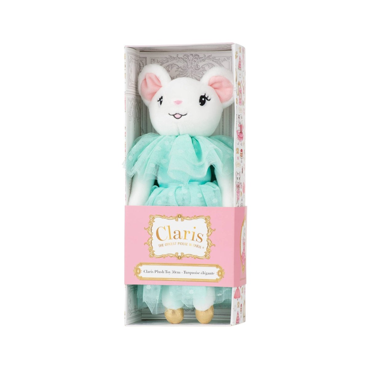 Claris The Mouse - Turquoise Plush Doll - Bunnies By the Bay Stuffed Animals sold by Rosebud & Jo