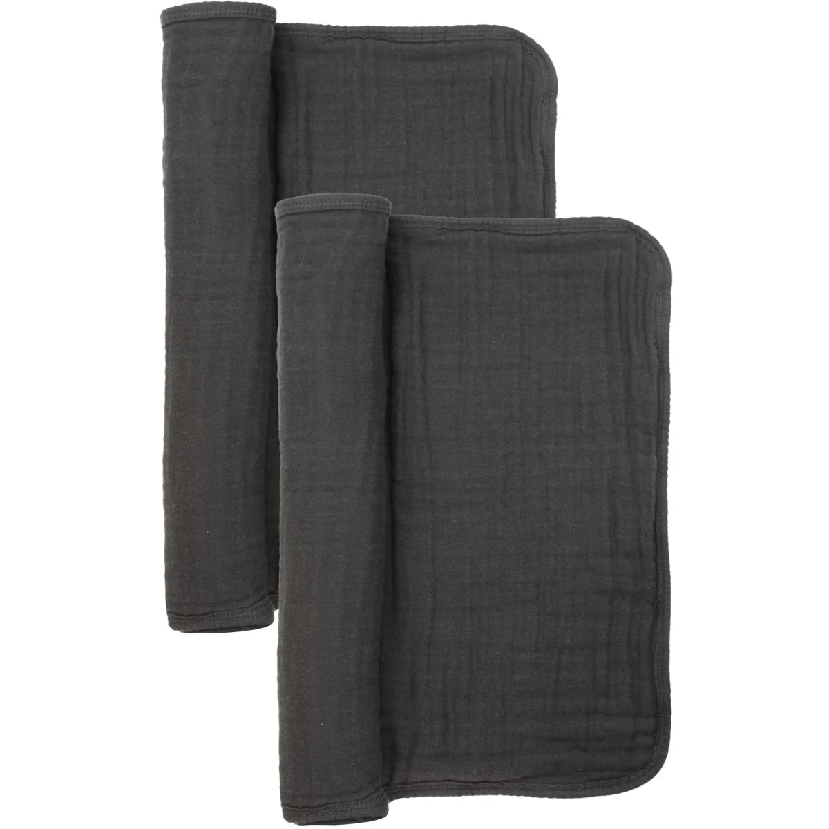 Cloud Muslin Burp Cloth Set in Charcoal - Lou Lou & Company Burp Cloth sold by Rosebud & Jo