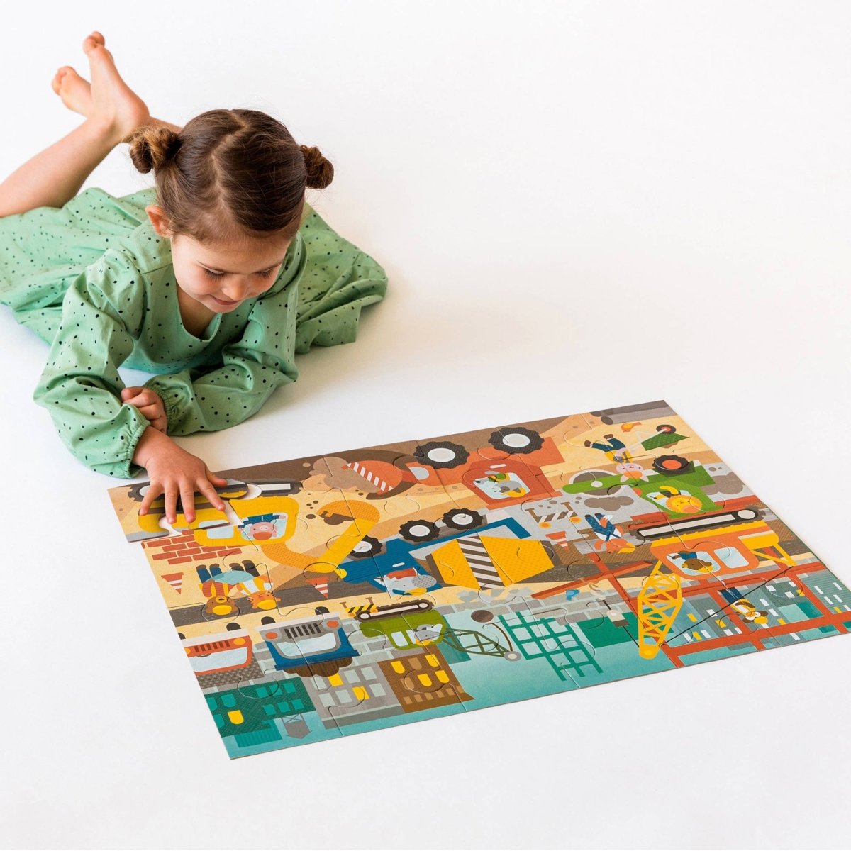 Construction Site 24-Piece Floor Puzzle - Chronicle Books Toys sold by Rosebud & Jo