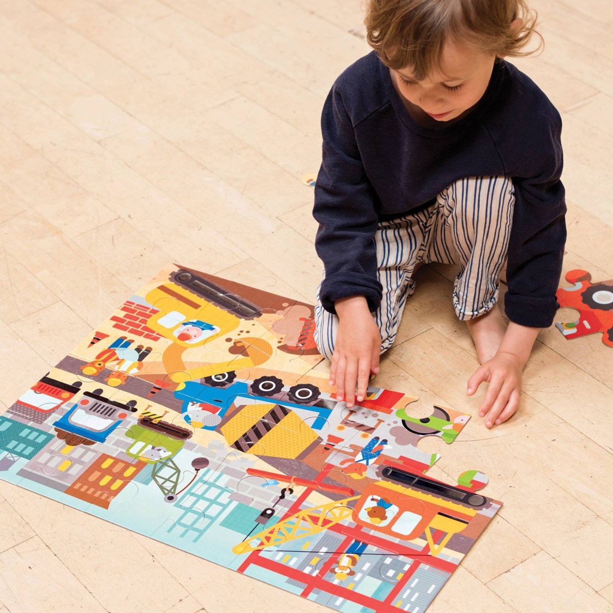 Construction Site 24-Piece Floor Puzzle - Chronicle Books Toys sold by Rosebud & Jo