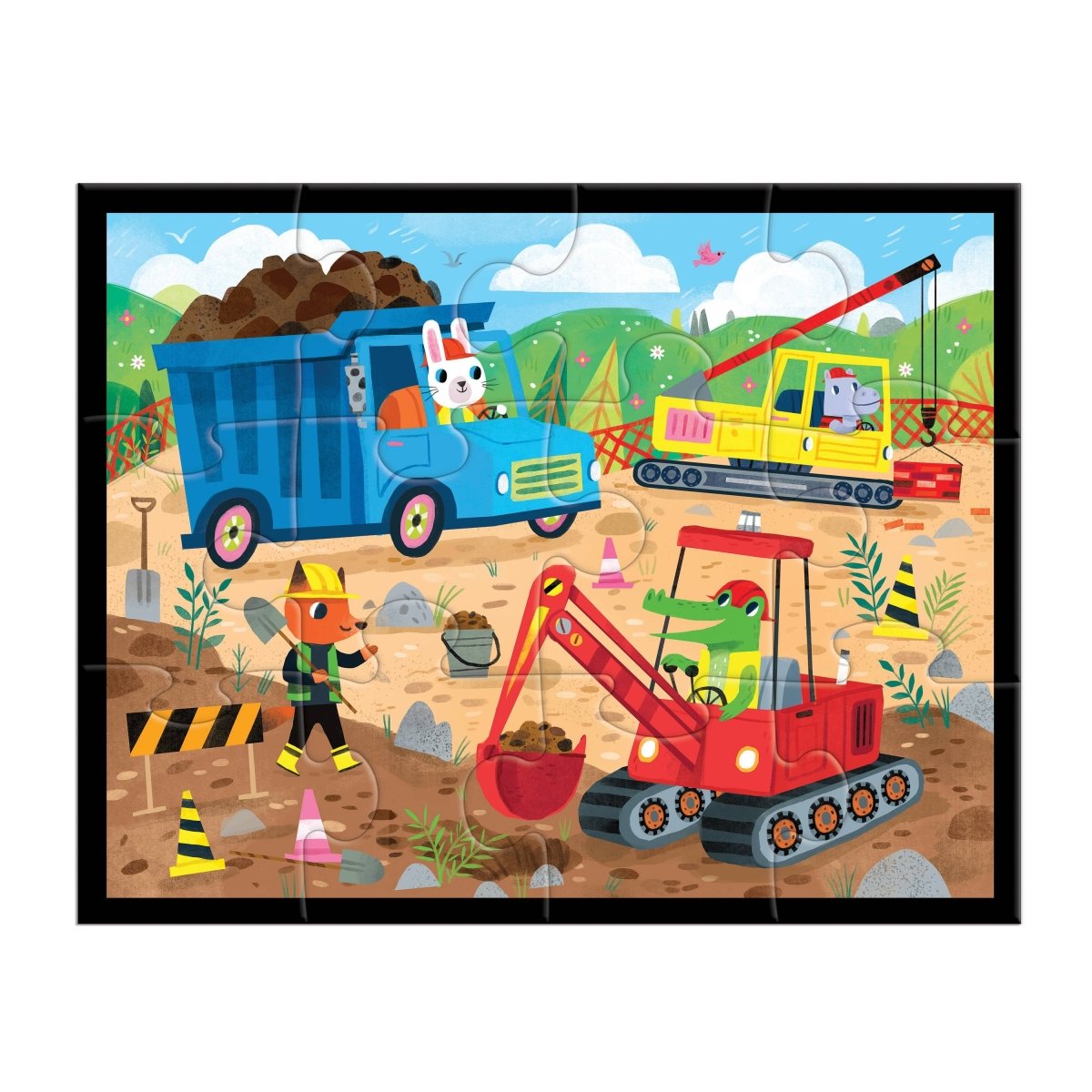 Construction Site Pouch Puzzle - Chronicle Books Toys sold by Rosebud & Jo