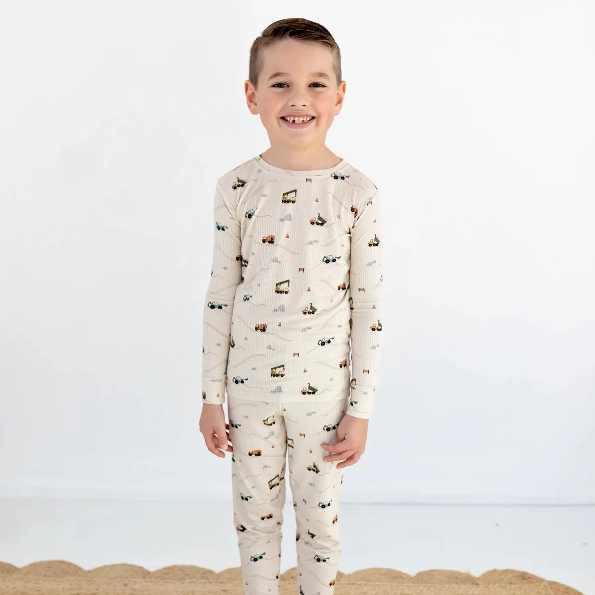 Construction Small Ribbed Two-Piece Set - Brave Little Ones Baby & Toddler Clothing sold by Rosebud & Jo